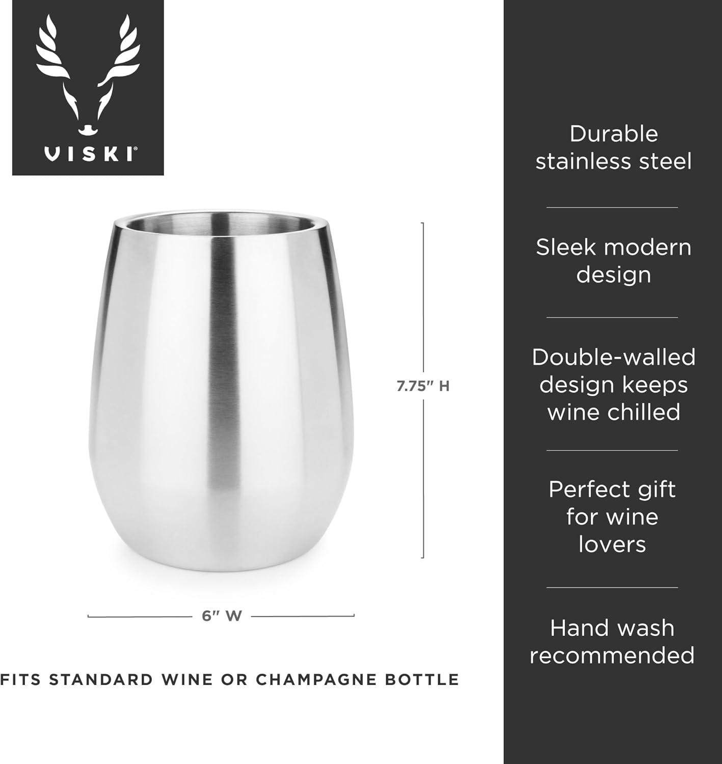 Viski Harrison Stainless Steel Bottle Chiller