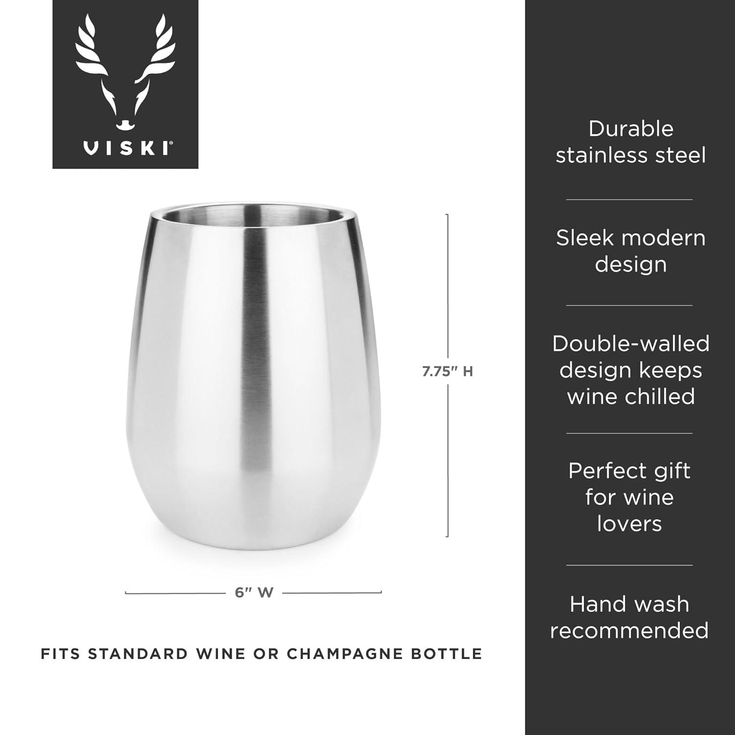 Viski Harrison Stainless Steel Bottle Chiller
