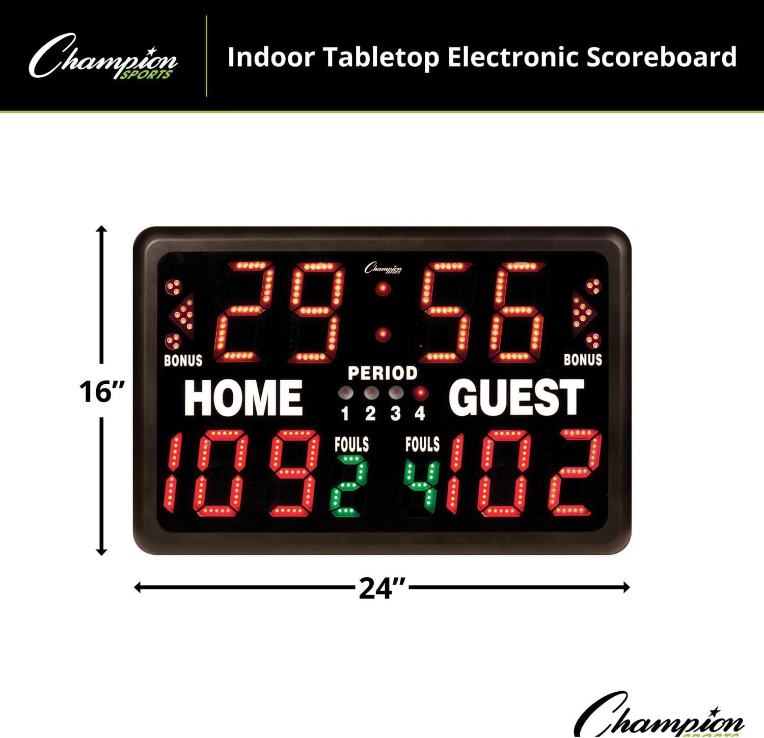 Champion Sports Tabletop Indoor Electronic Scoreboard