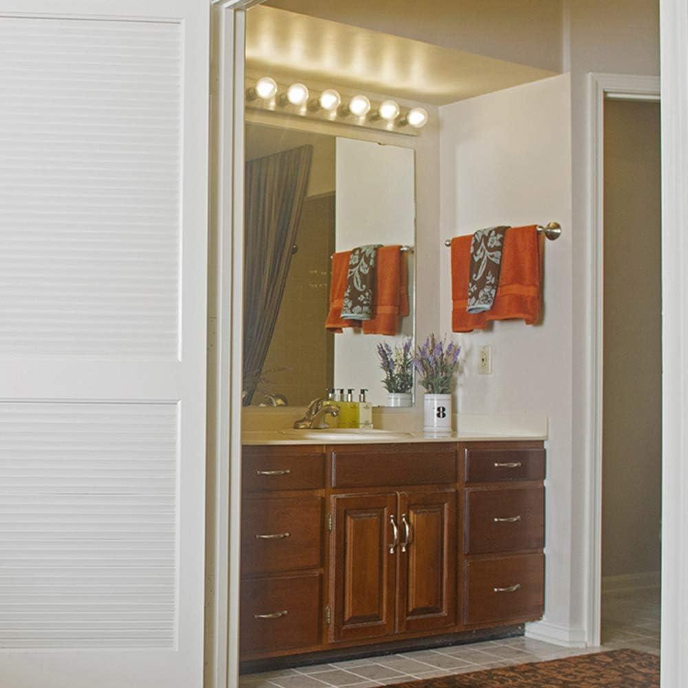 Design House Strip 6-Light Dimmable Contemporary Vanity Light, Honey Oak