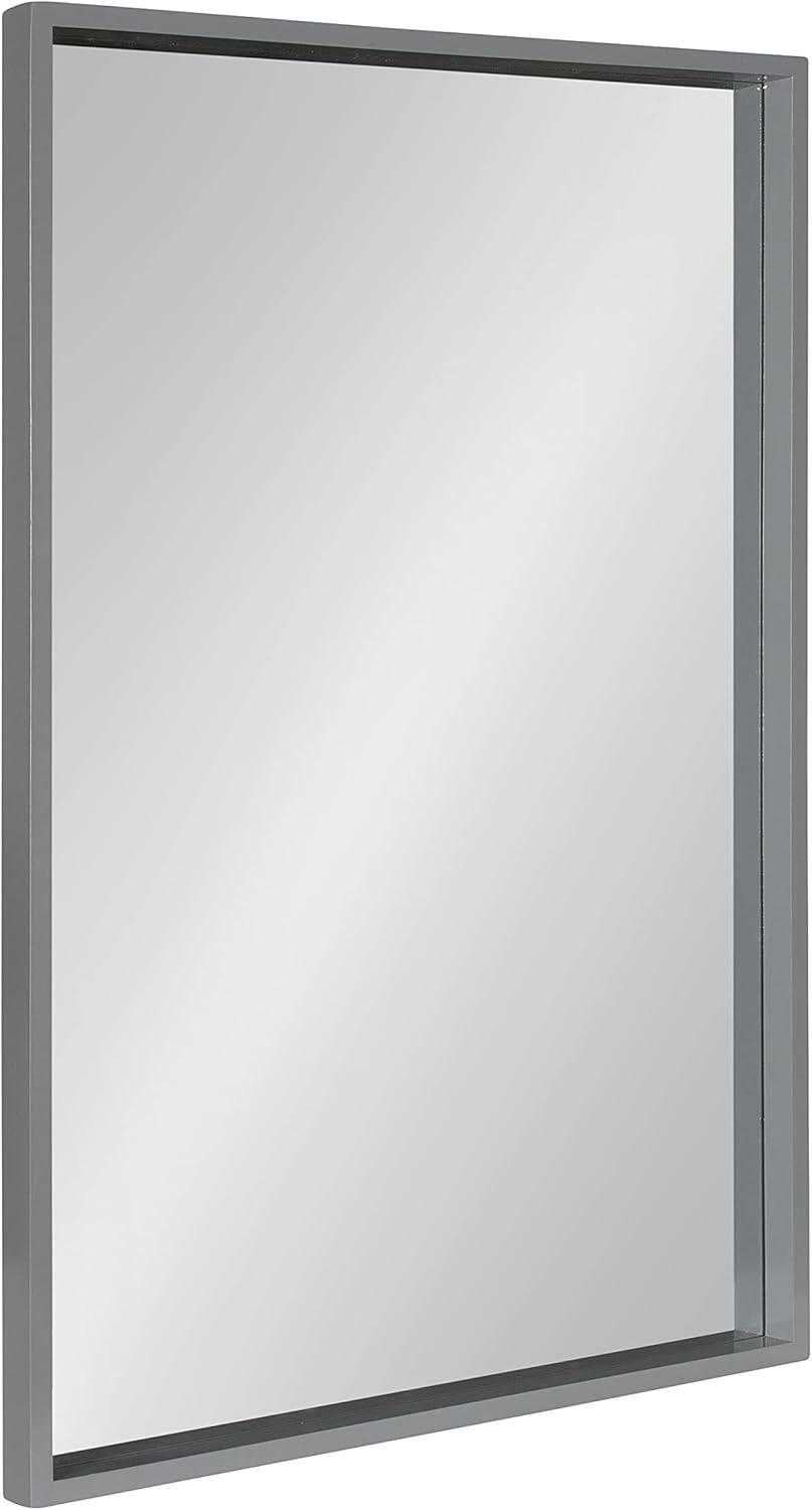 24" x 36" Travis Framed Decorative Wall Mirror Gray - Kate & Laurel All Things Decor