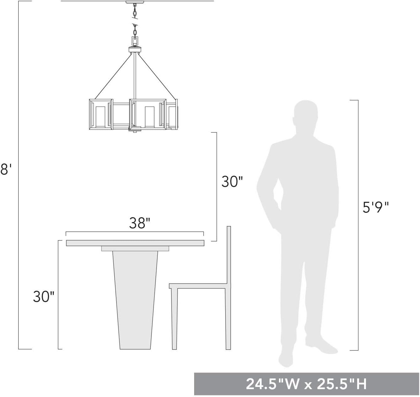 Elegant White Gold 5-Light Chandelier with Clear Glass Cylinders