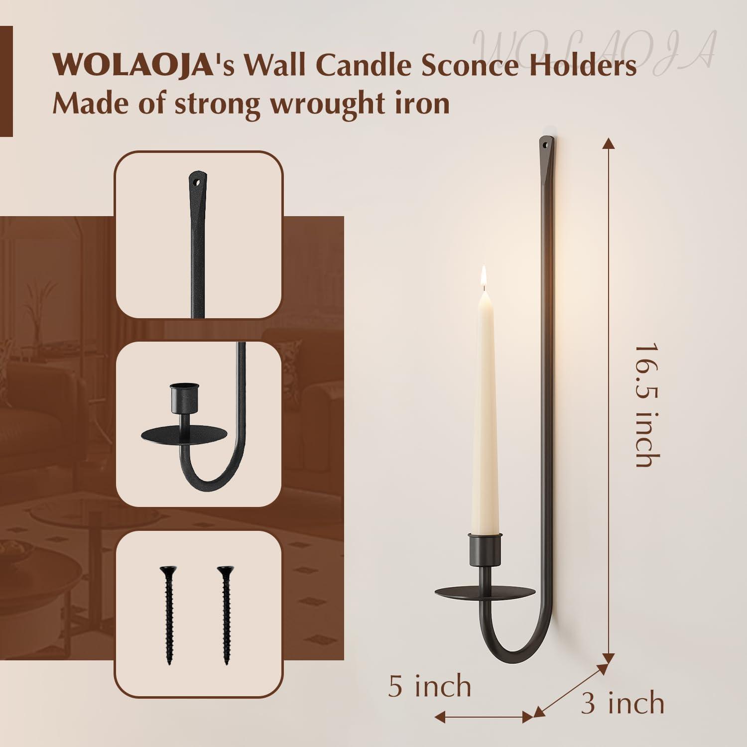 Metal Wall Candle Sconce Holder Set Of 2