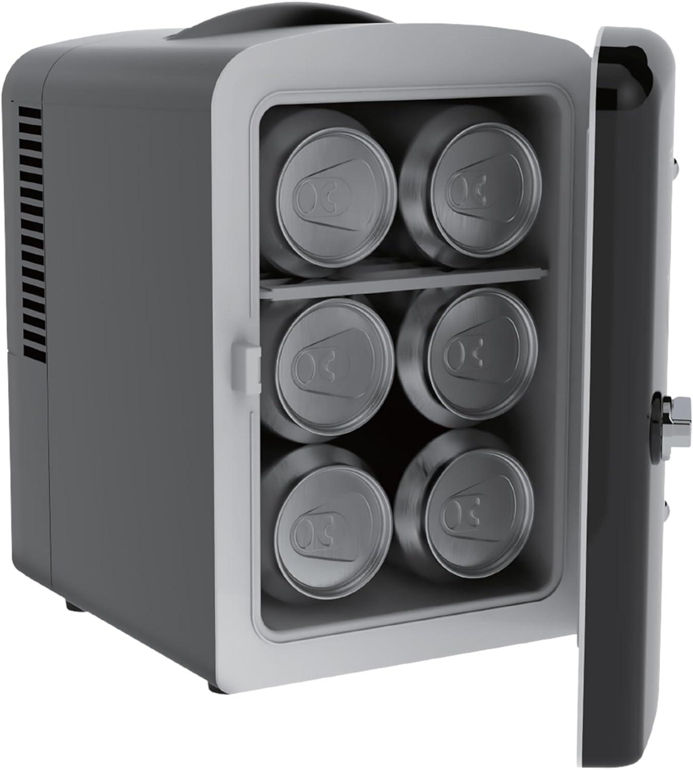 Frigidaire, 6 Can/4L Mini Personal Retro Fridge Cooler, EFMIS229, Black