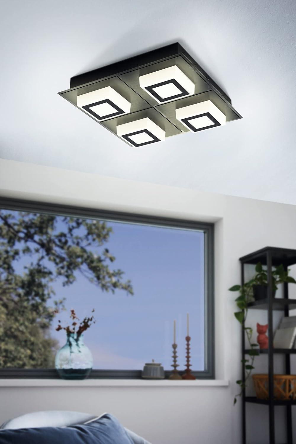 Masiano Black and White Aluminum LED Ceiling Light