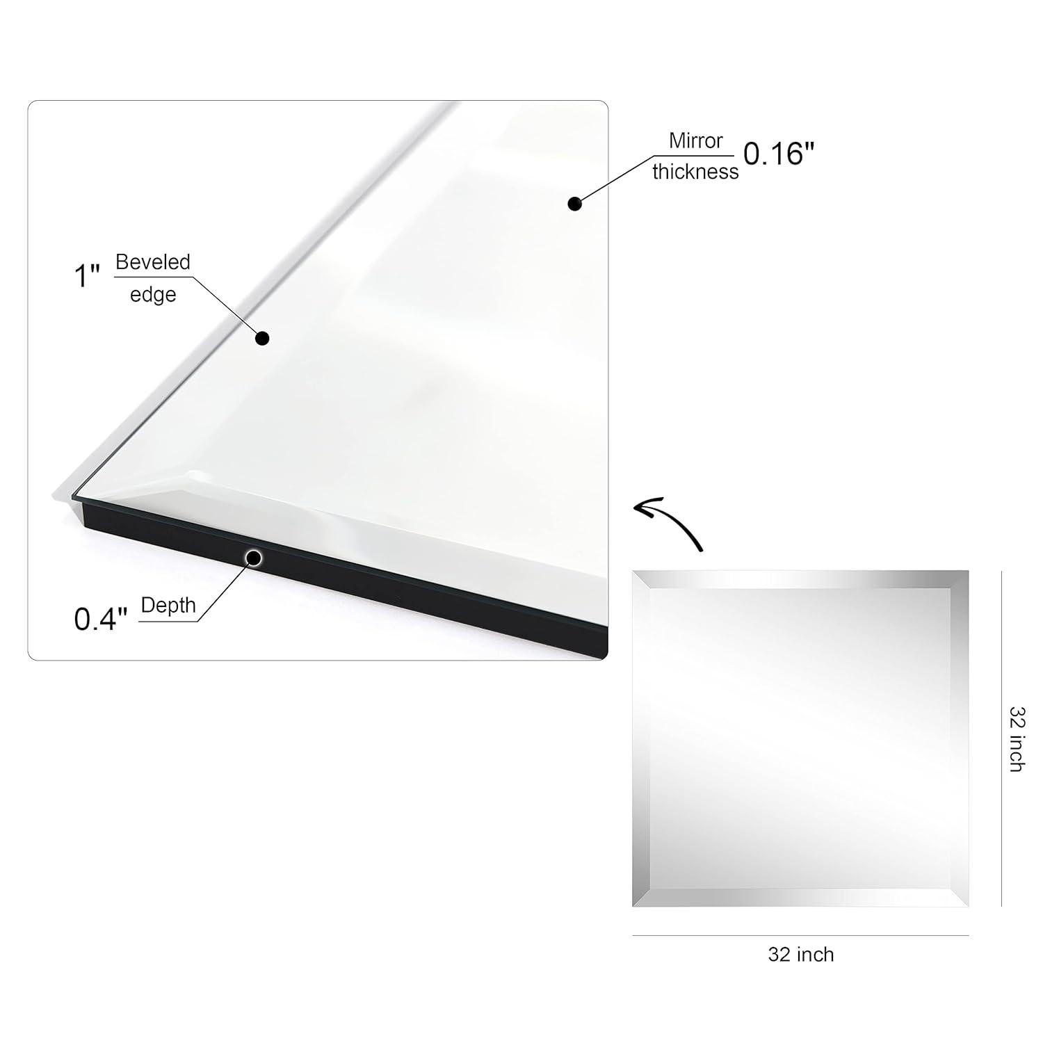 Empire Art Direct Frameless Beveled Prism Wall Mirror - Clear 24 in. x 0.39 in. x 24 in.