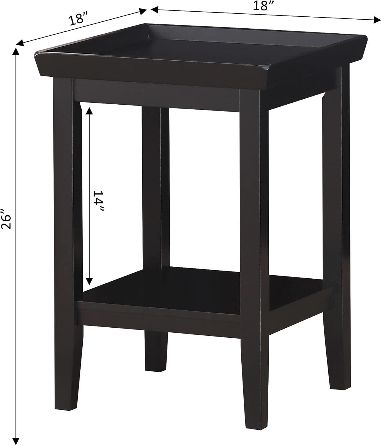 Ledgewood End Table with Shelf, Gray