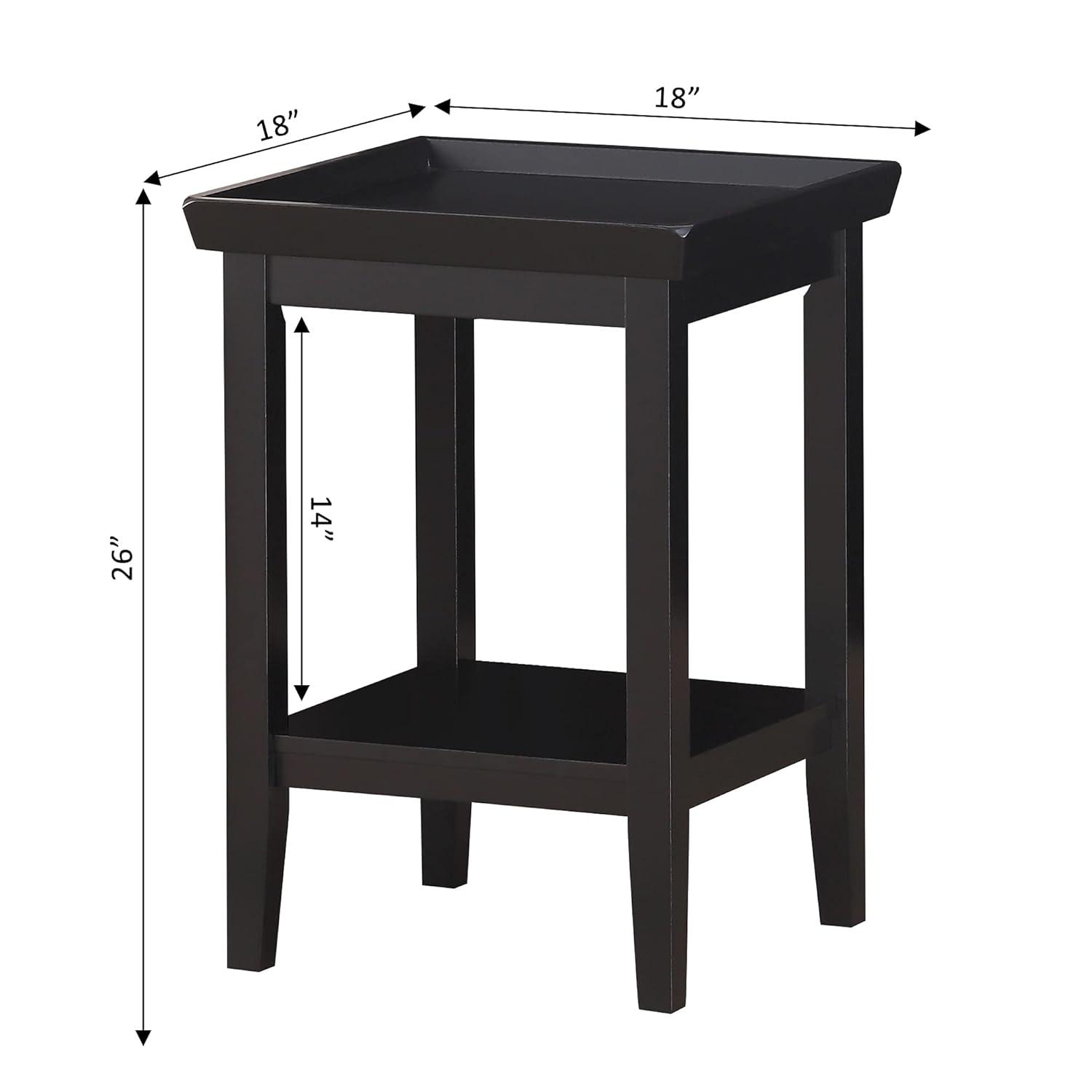Ledgewood End Table with Shelf, Gray