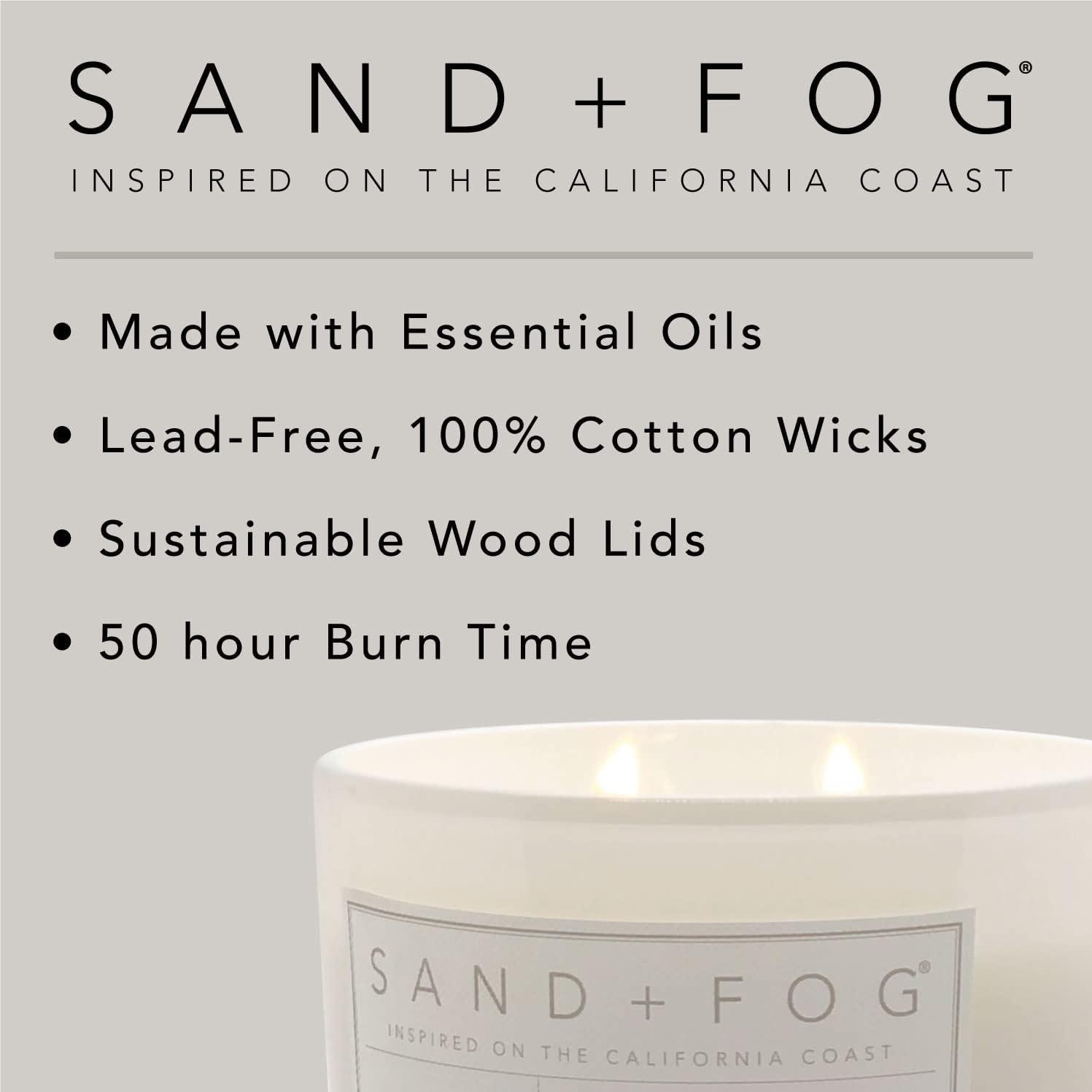 Sand + Fog Scented Candles - Pumpkin Spice - Additional Scents and Sizes - 3 Wicks 100% Cotton Lead-Free - Luxury Air Freshening Jar Candles - Perfect Home Decor - 21 oz