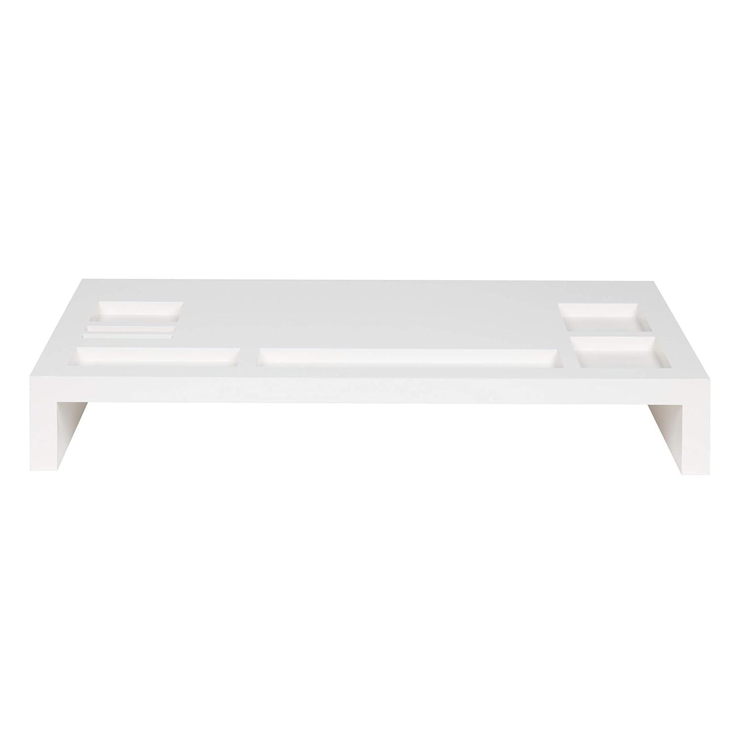 Kate and Laurel Briggs Rectangle MDF Computer Stand, 26x12x4, White