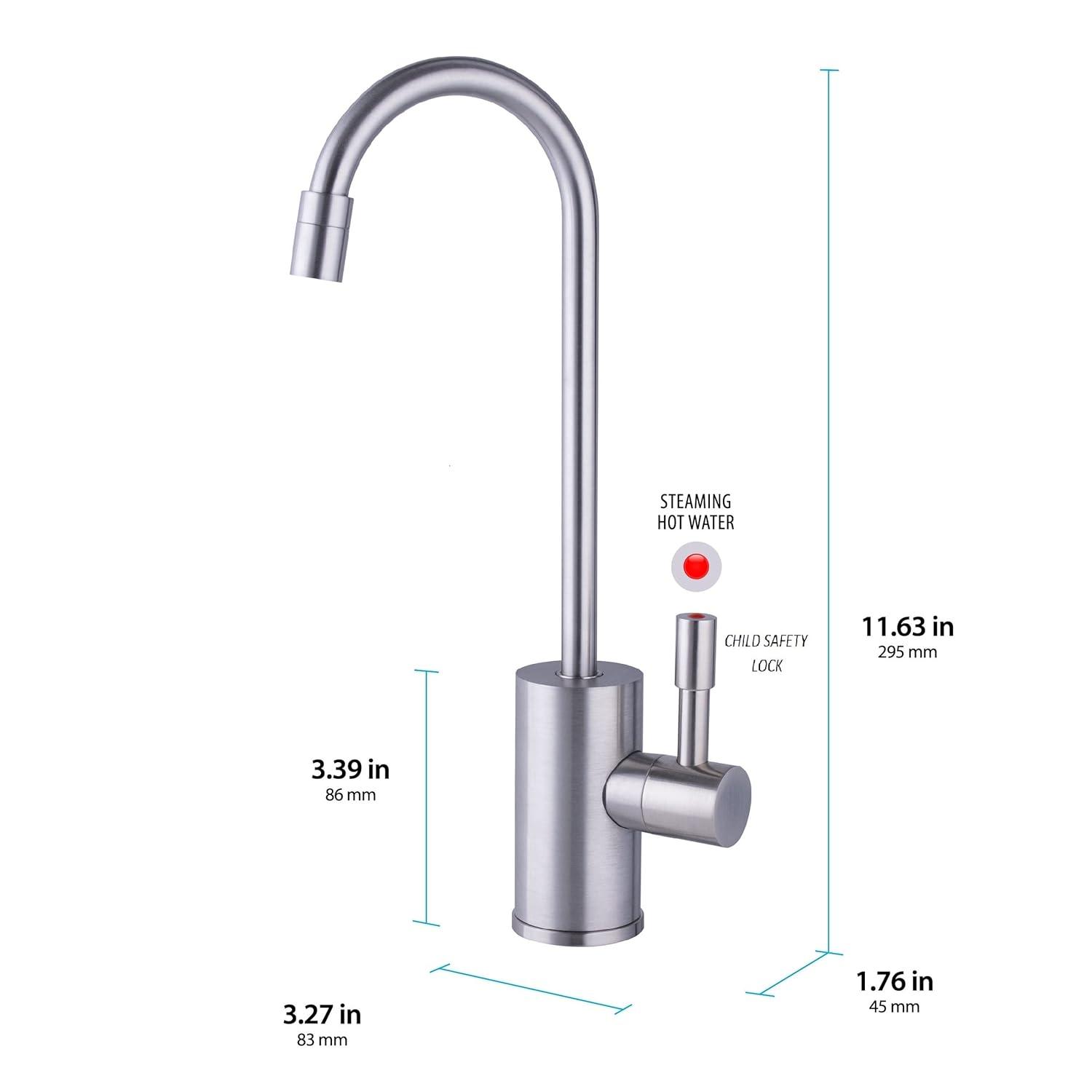RH150 Instant Hot Water Dispenser System, Single-Handle Faucet with Under Sink Compact Tank
