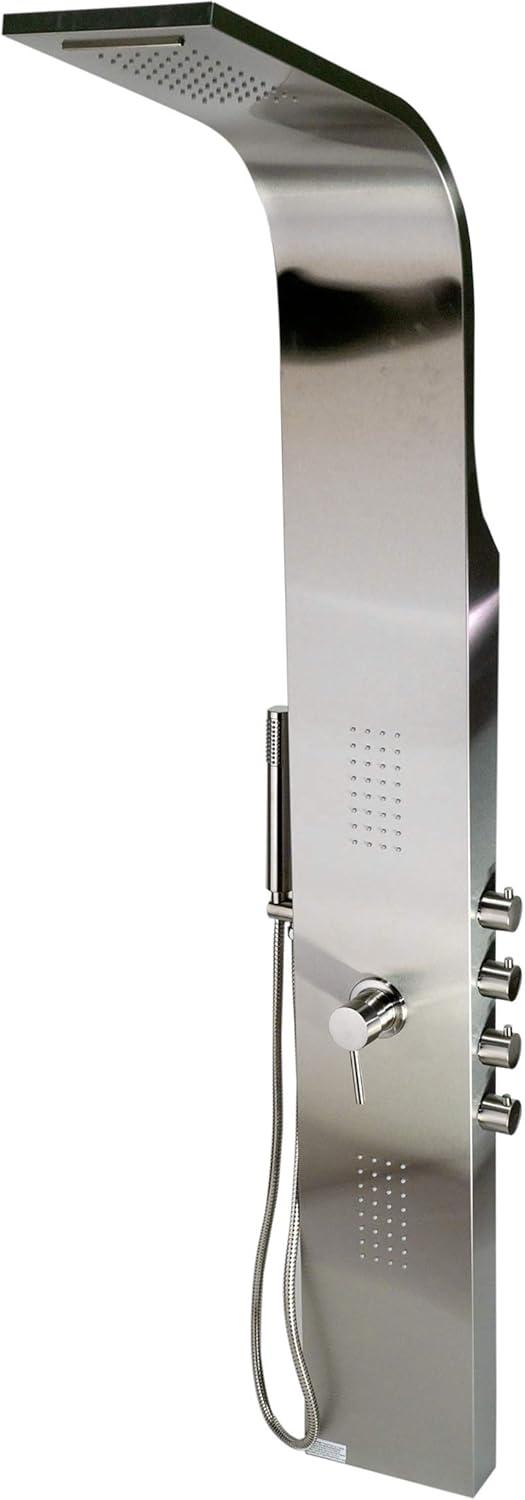 Brushed Stainless Steel Spa Shower Panel with Body Sprays