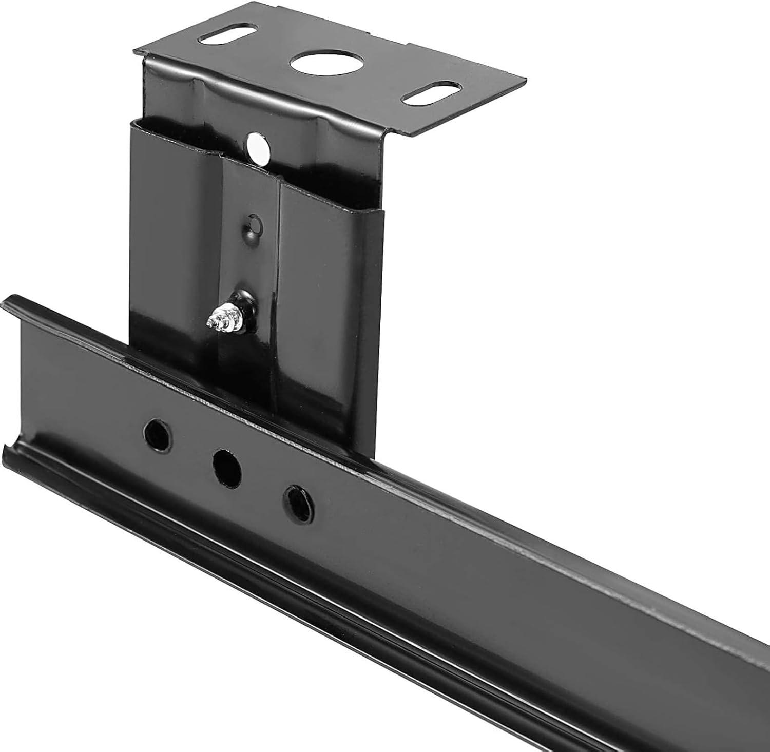 ZOENHOU 3 Pairs 14 Inch Black Keyboard Tray Slides, 22 LB Heavy Duty Ball Bearing Slides Hardware, Computer Tray Keyboard Slider Under Desk Rails Rack with 24 Adjustable Height Bracket and 48 Screws