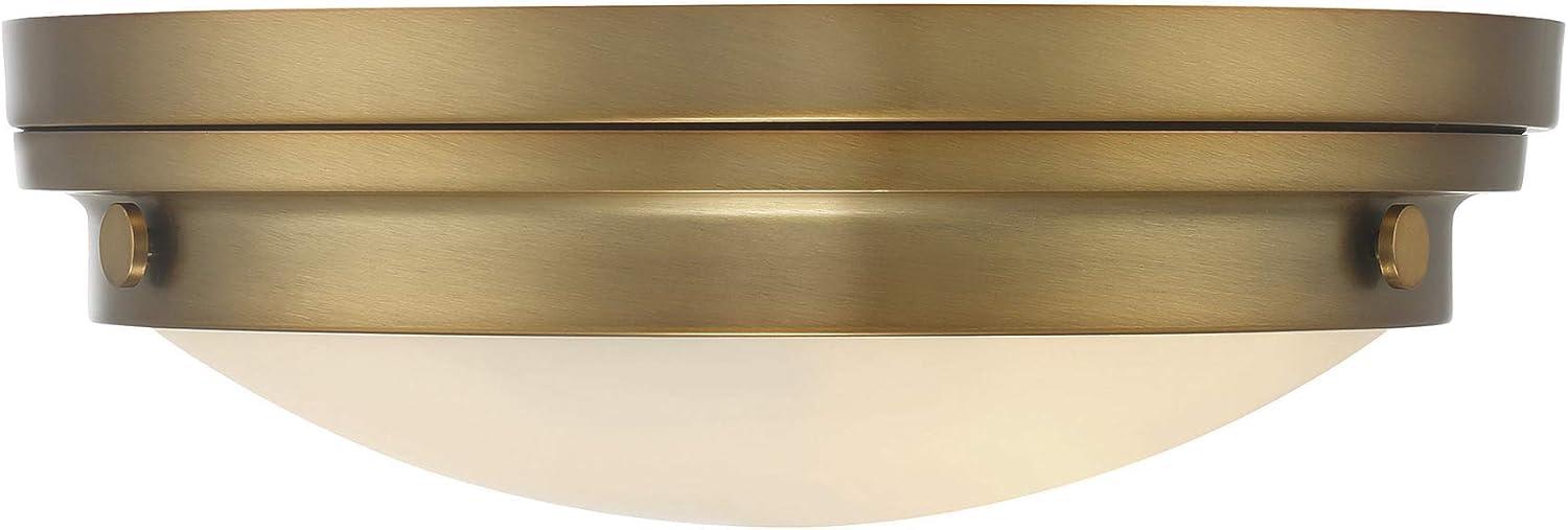 Savoy House Lucerne 3 - Light Flush Mount in  Warm Brass