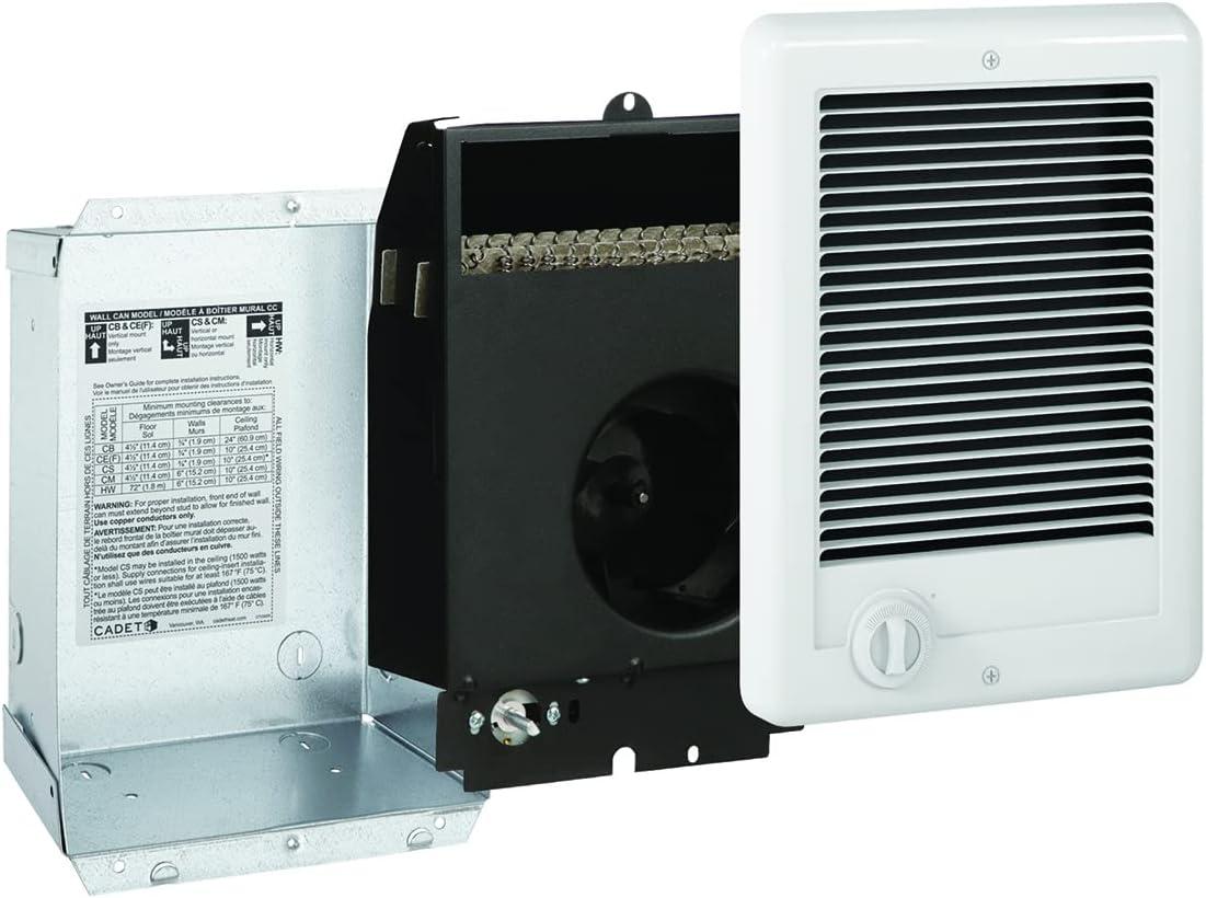 Cadet CSC101TW Wall Heater, 120V 1000W Com-Pak Plus - White