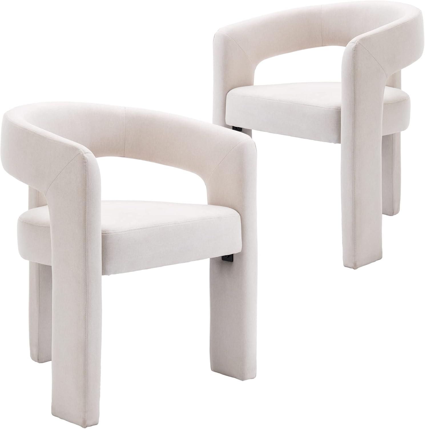 wahson office chair Modern Upholstered Barrel Dining Chairs (Set of 2)