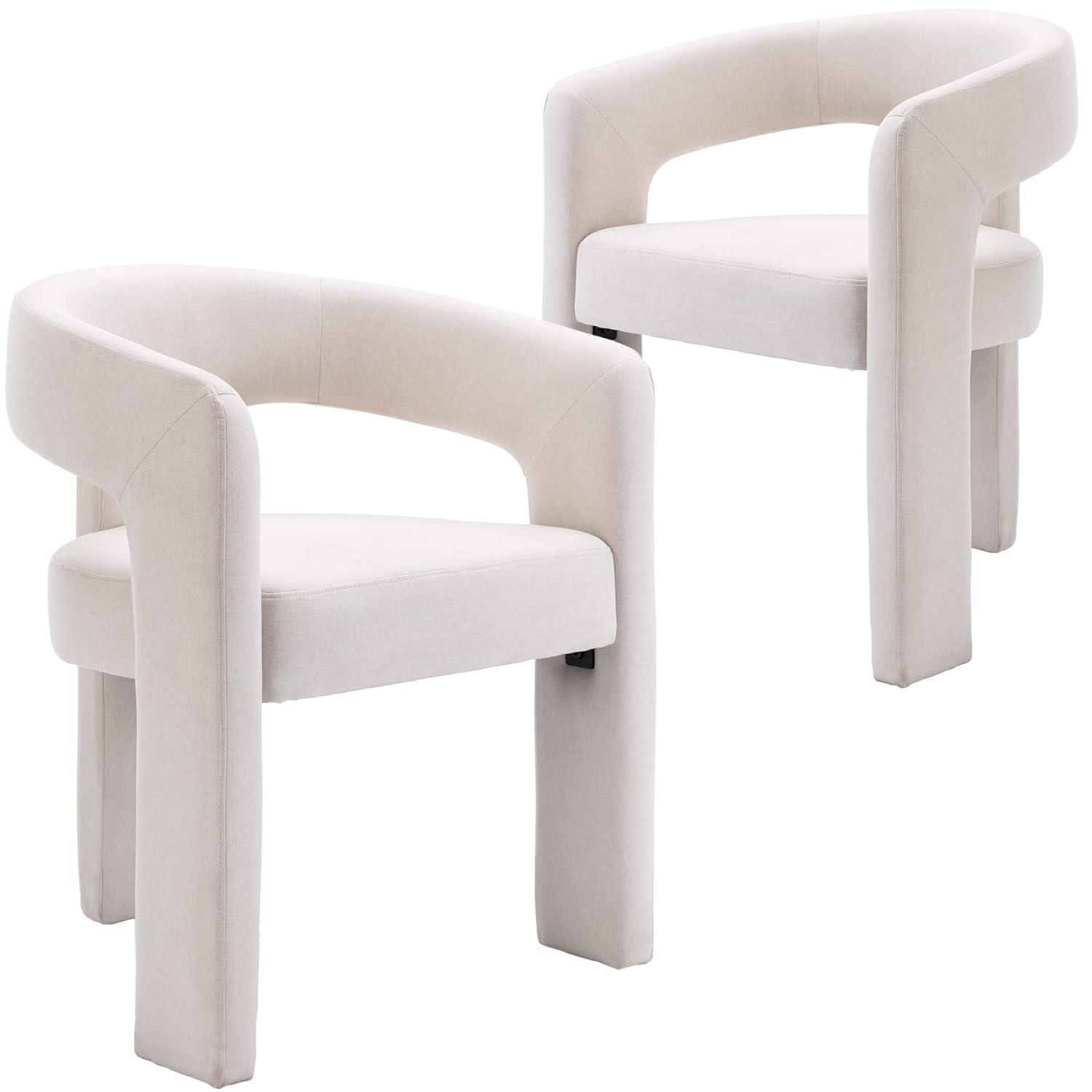 wahson office chair Modern Upholstered Barrel Dining Chairs (Set of 2)