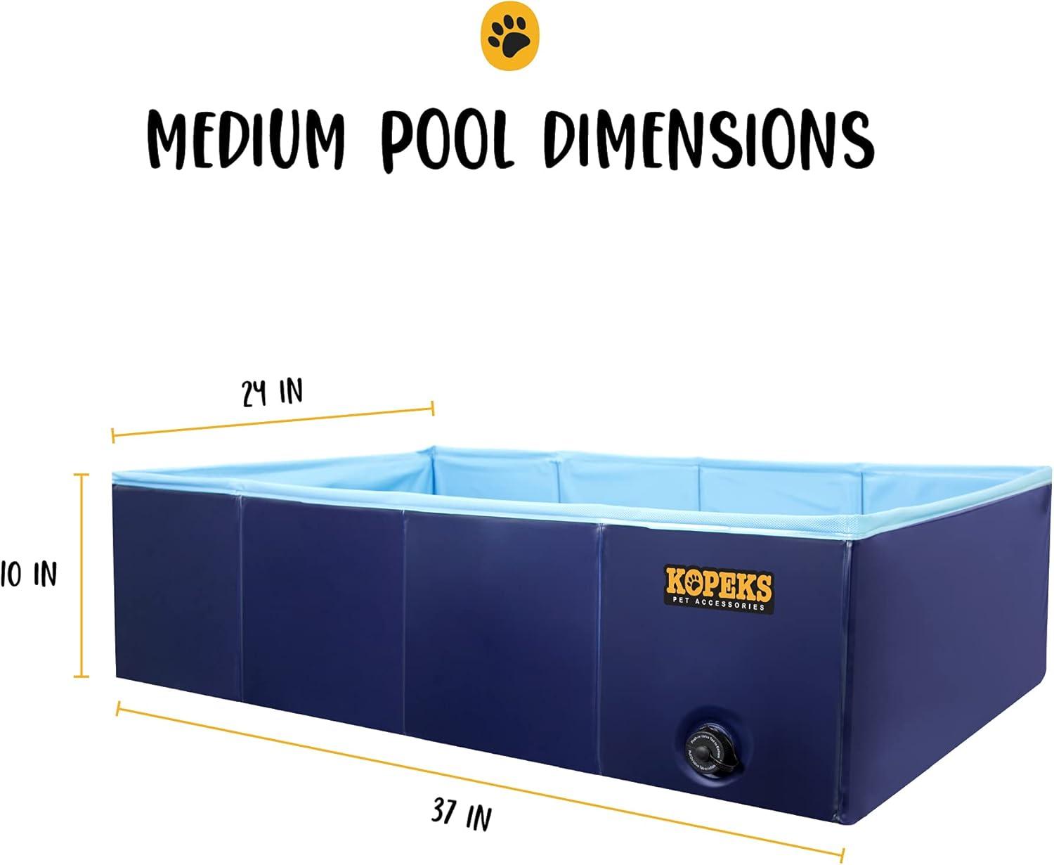 Medium Blue Rectangular Foldable Dog Pool