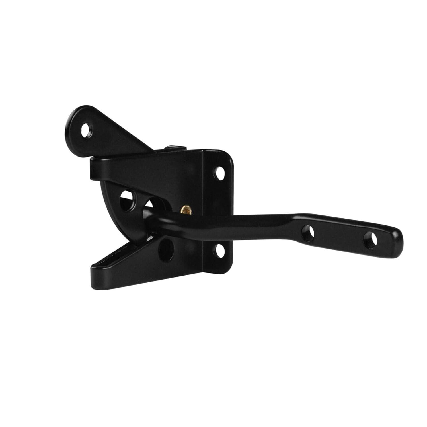 Gate Latch Automatic Gate Gravity Latch Self Locking Fence Gate Latch with Pull Cable for Wooden Fence Gates Door, Black