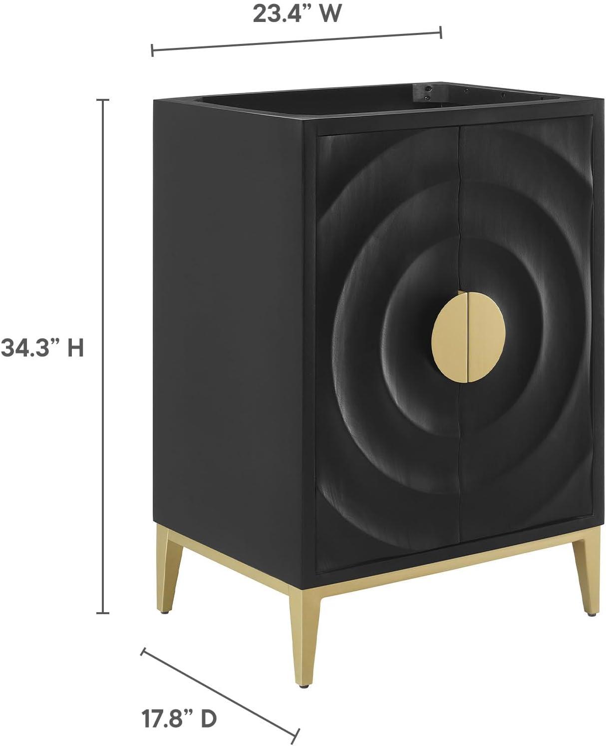 Modway Beau 24" Bathroom Vanity Cabinet (Sink Basin Not Included) In Black