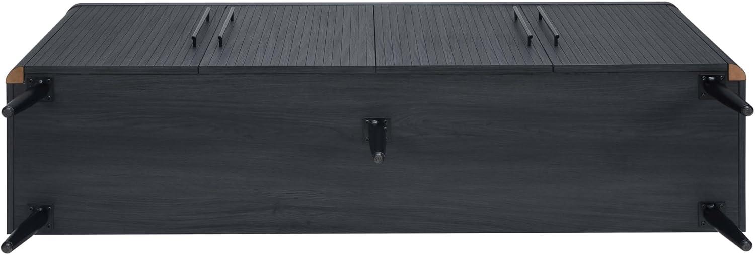 Manhattan Comfort Jodie 65" Mid-Century Modern Sideboard with 8 Adjustable Shelves in Charcoal Gray