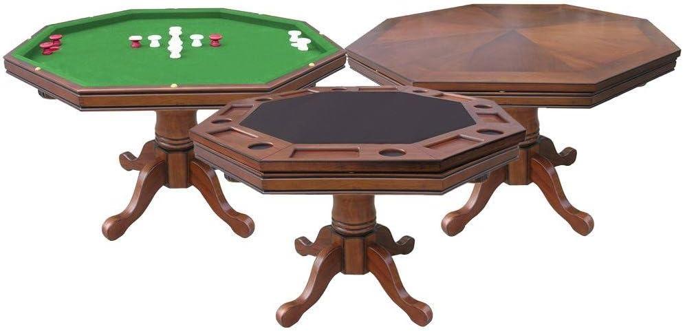 Kingston Walnut 48" 3-in-1 Rotating Game Table