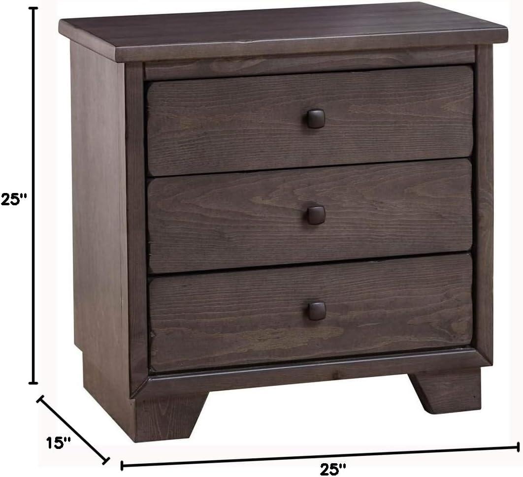 Progressive Furniture Diego Wood Nightstand in Storm Gray