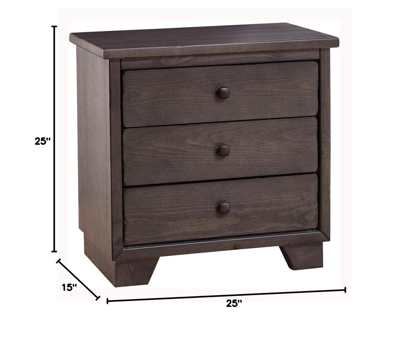 Progressive Furniture Diego Wood Nightstand in Storm Gray