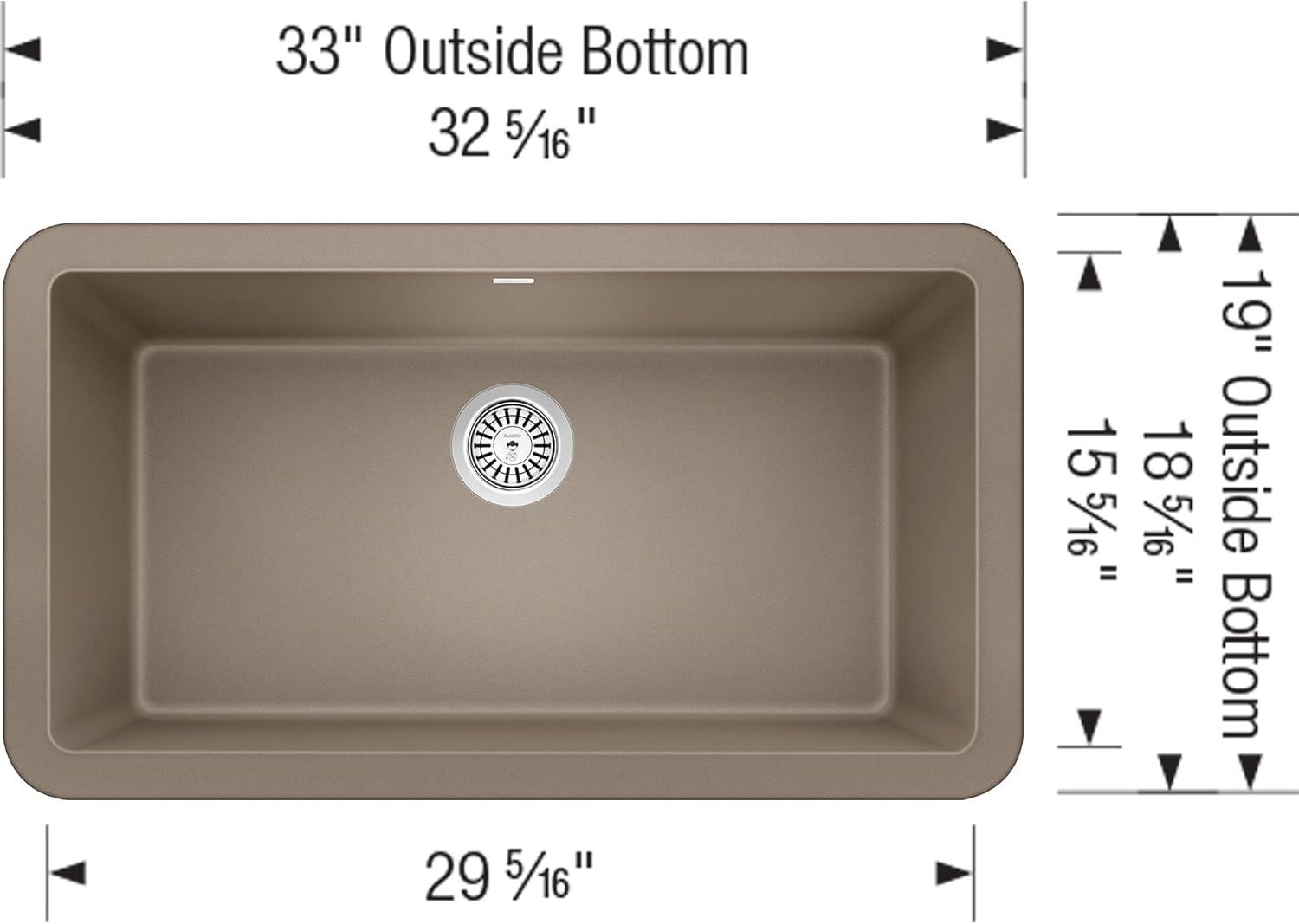 Ikon SILGRANIT 33" L x 19" W Farmhouse Sink