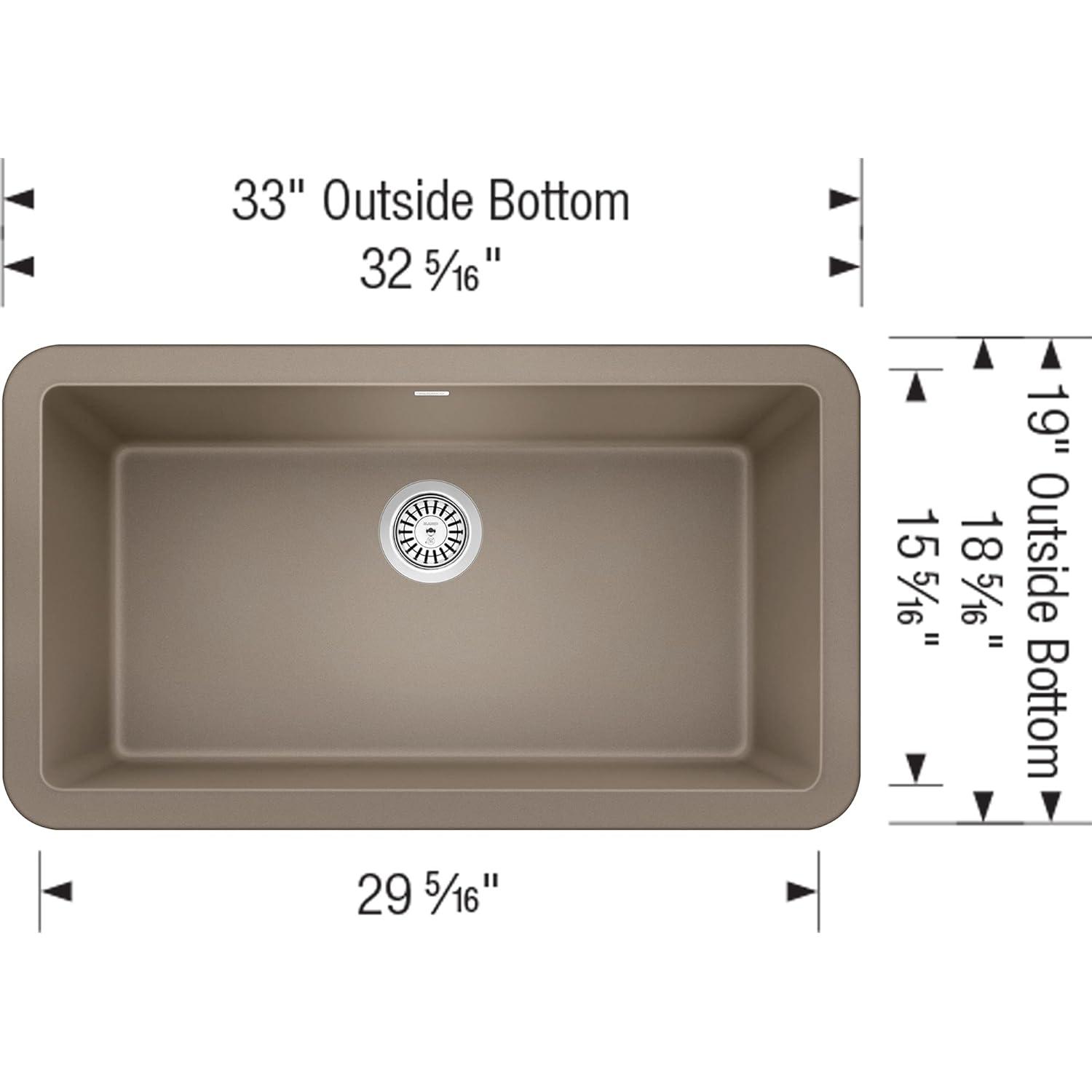 Ikon SILGRANIT 33" L x 19" W Farmhouse Sink