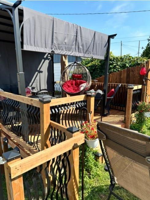 25 Pack - 29.5"x1" Deck Balusters Metal Deck Spindles Staircase Baluster with Screws for Wood Wave Arc Shiny Black Indoor Outdoor