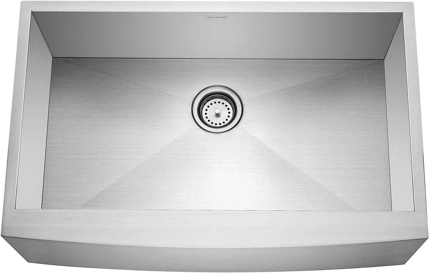 33'' L Farmhouse / Apron Single Bowl Stainless Steel Kitchen Sink