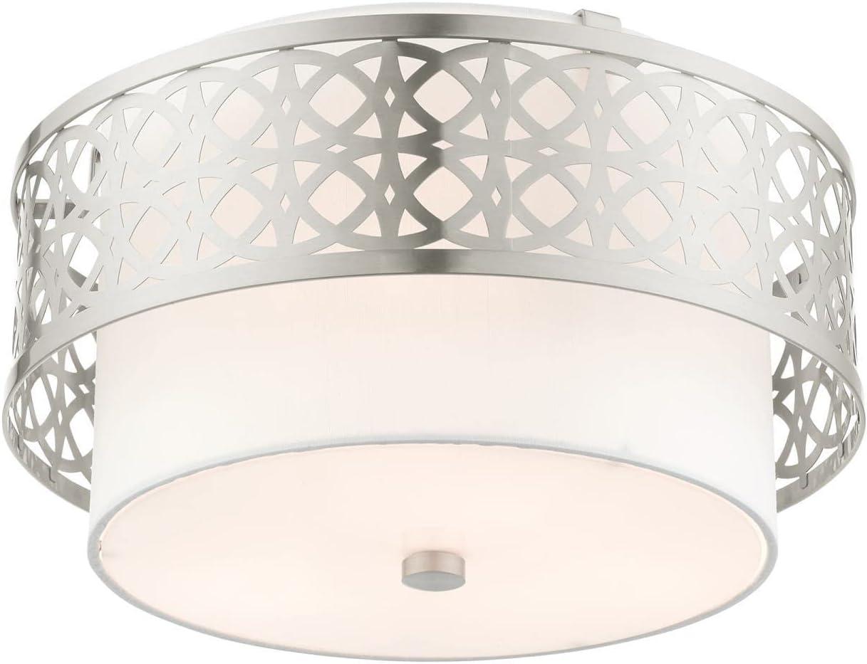 Livex Lighting Calinda 3 - Light Semi-Flush Mount in  Brushed Nickel