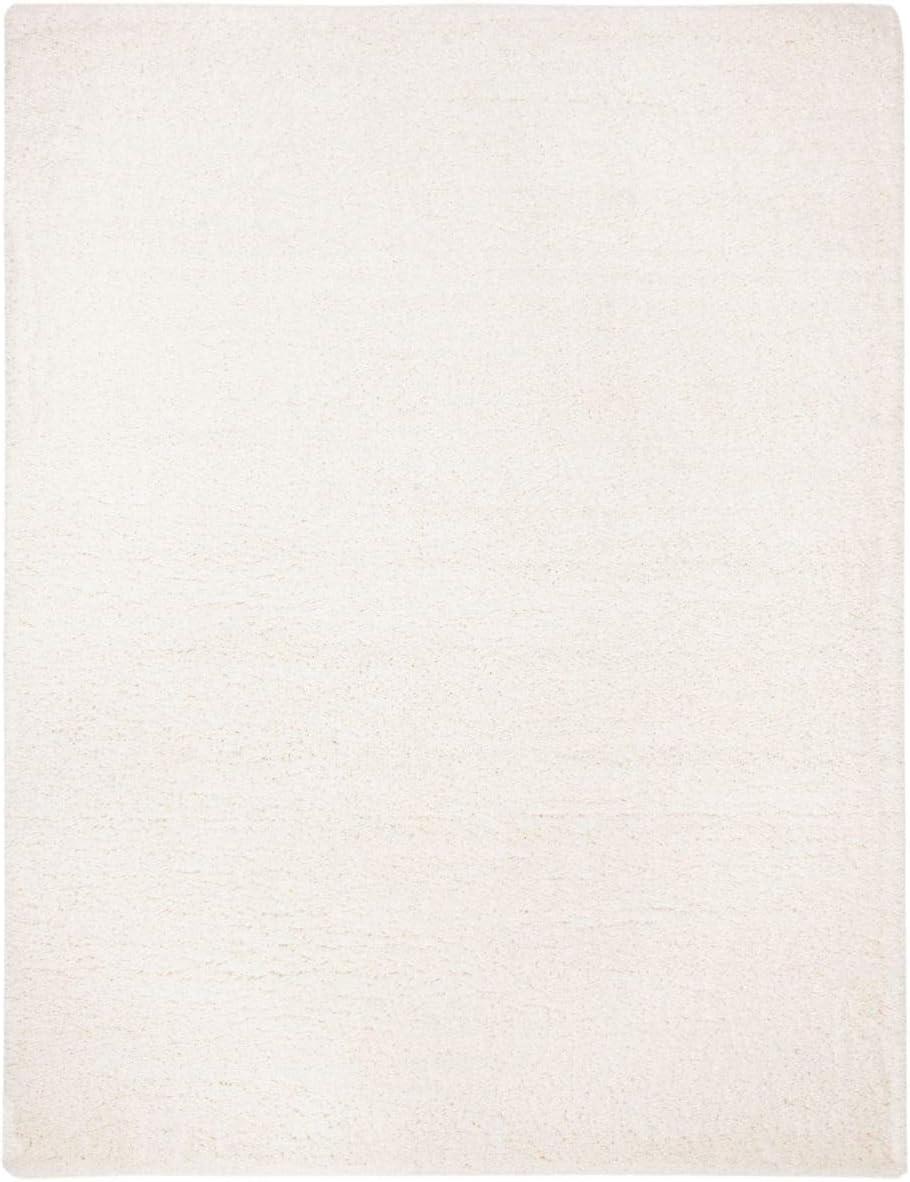 SAFAVIEH Fontana Jamie Solid Shag Area Rug, Ivory, 10' x 14'