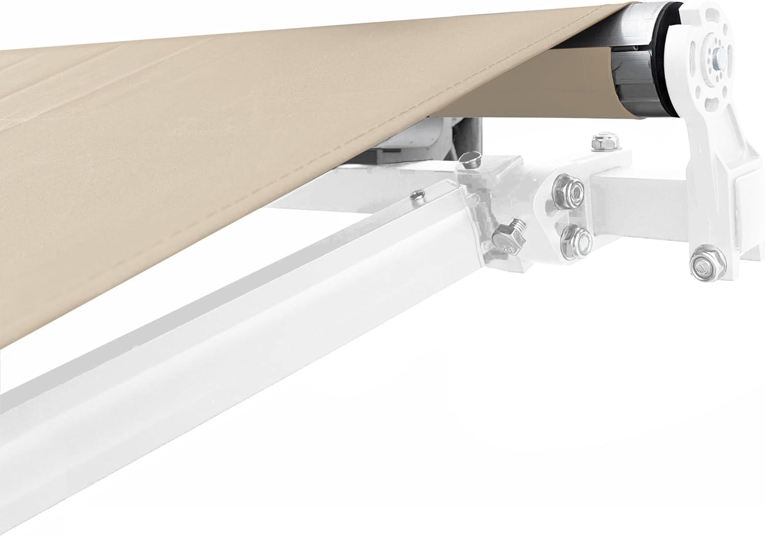 Motorized Retractable White Frame Patio Awning