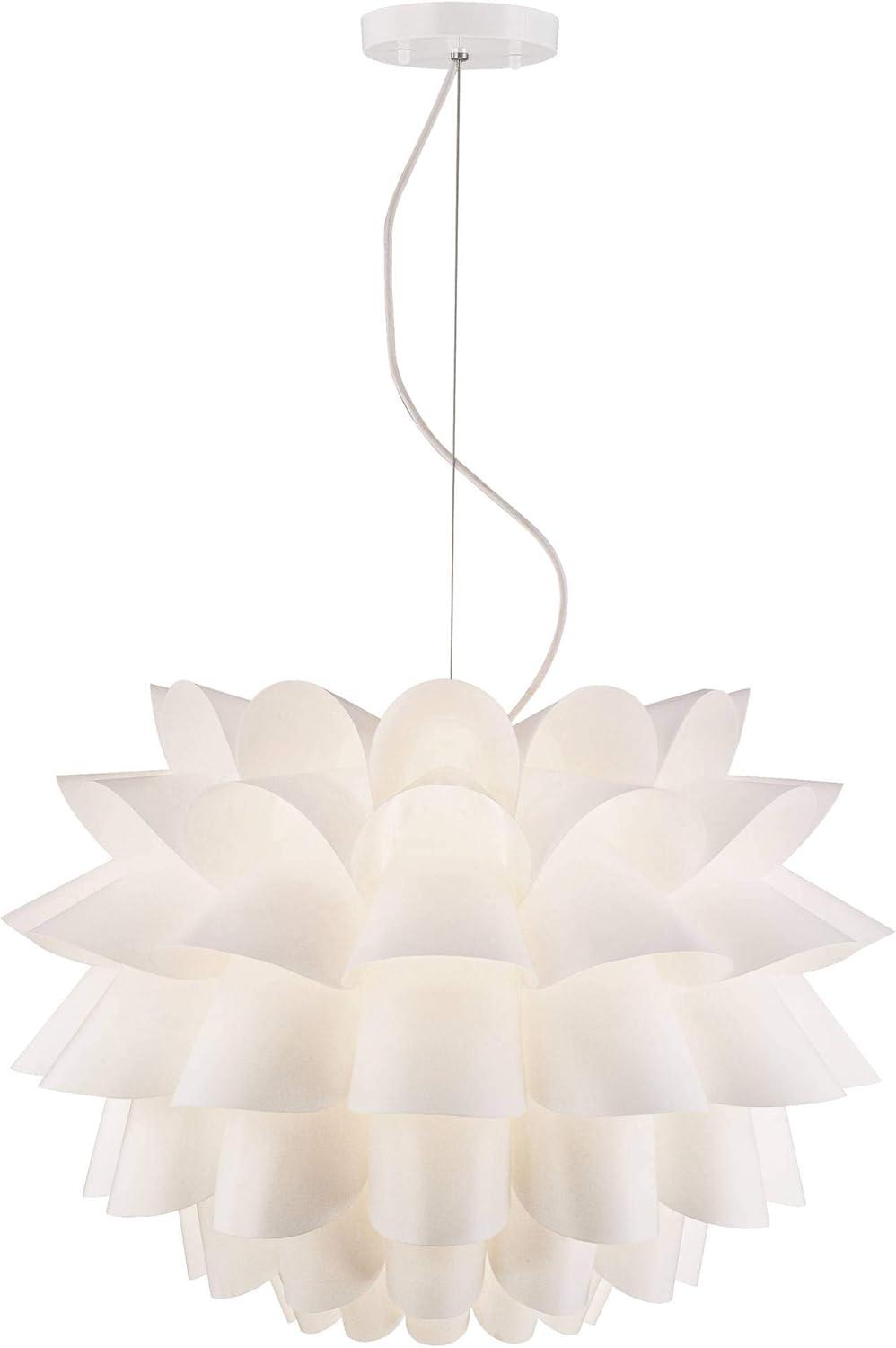 Modern Blooming Flower White Pendant Light