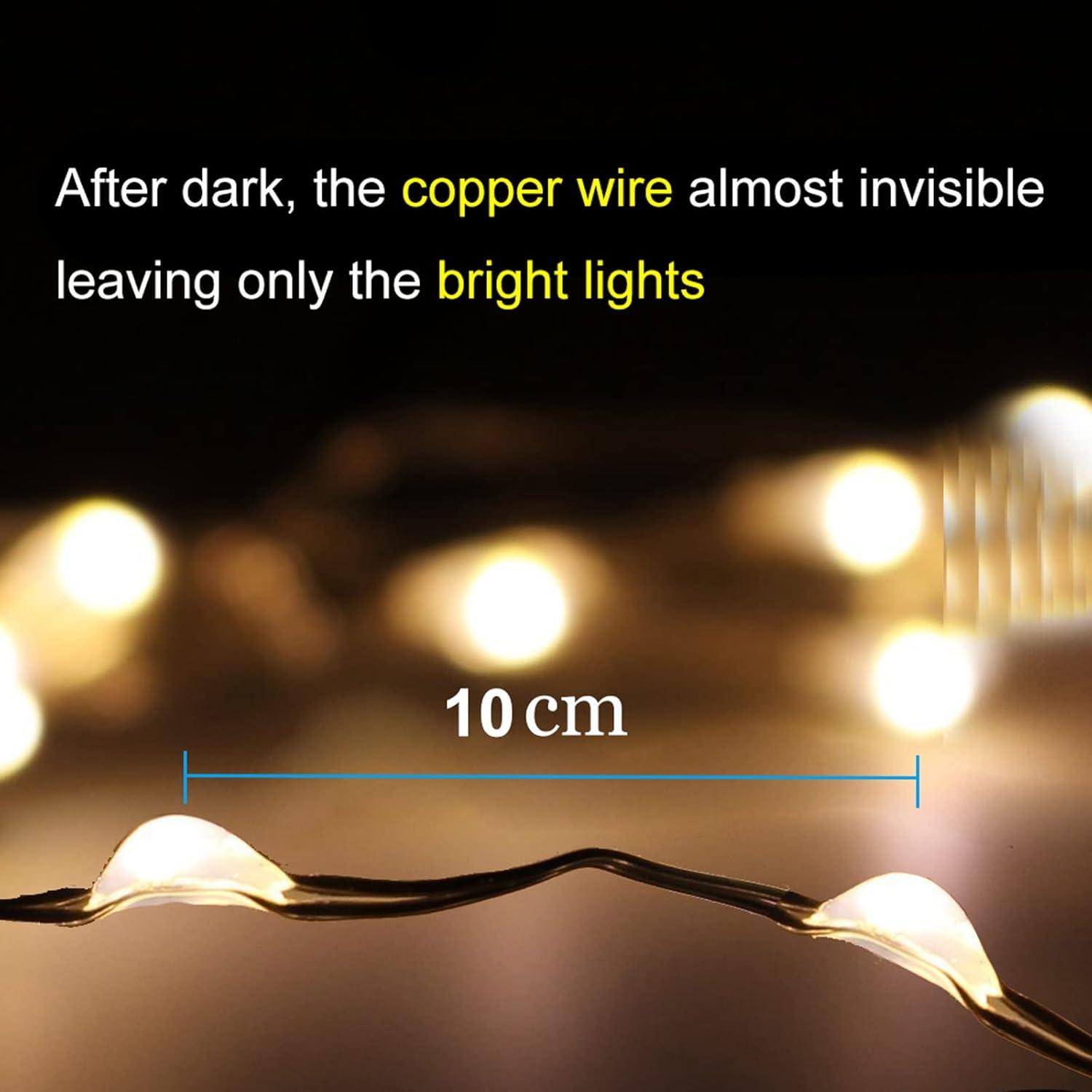 Solar Powered String Light, Amir 100 LEDs Starry String Lights, Copper Wire Lights Ambiance Lighting for Outdoor, Gardens, Homes