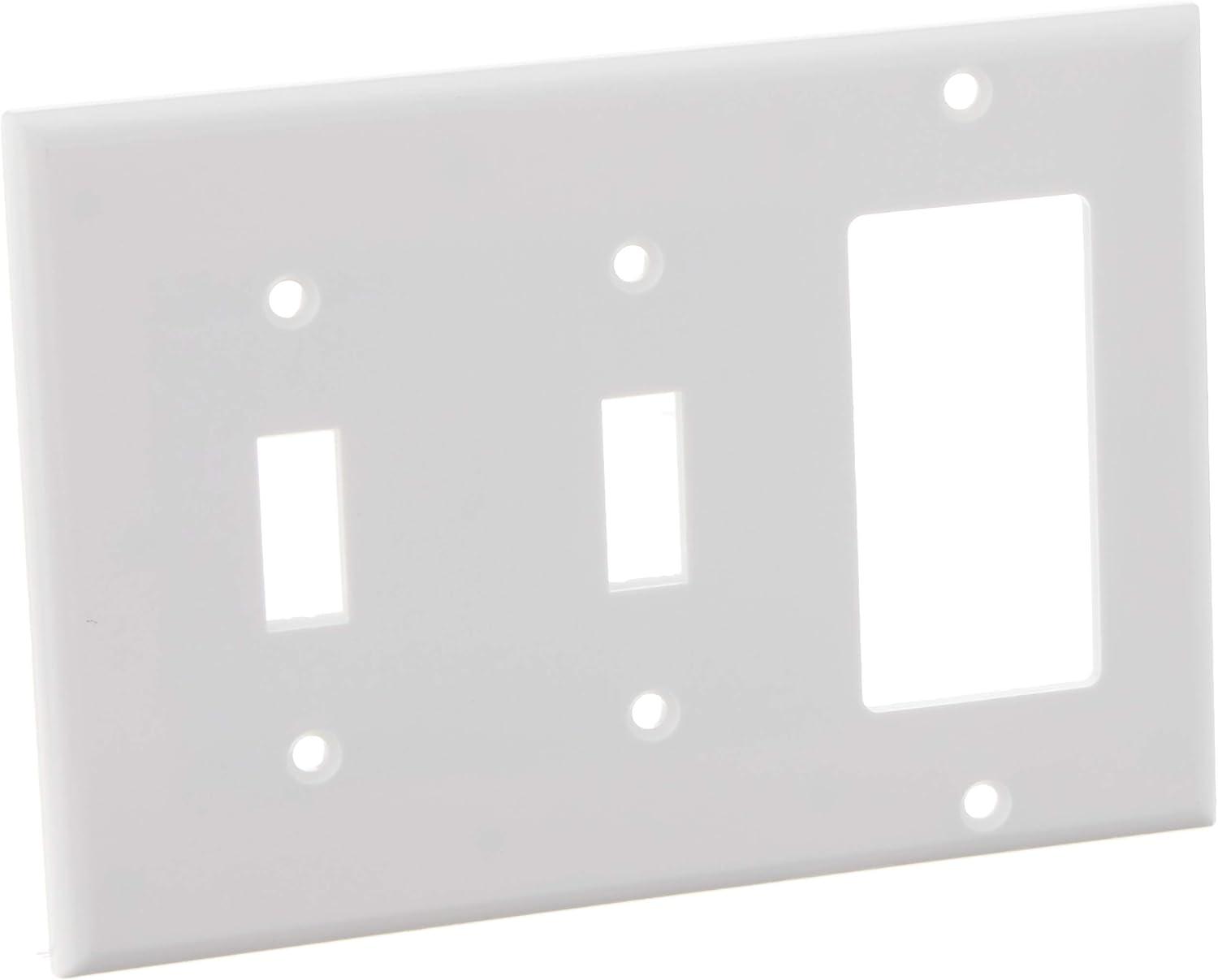 Leviton White 3 gang Thermoset Plastic Decorator/Toggle Wall Plate 1 pk