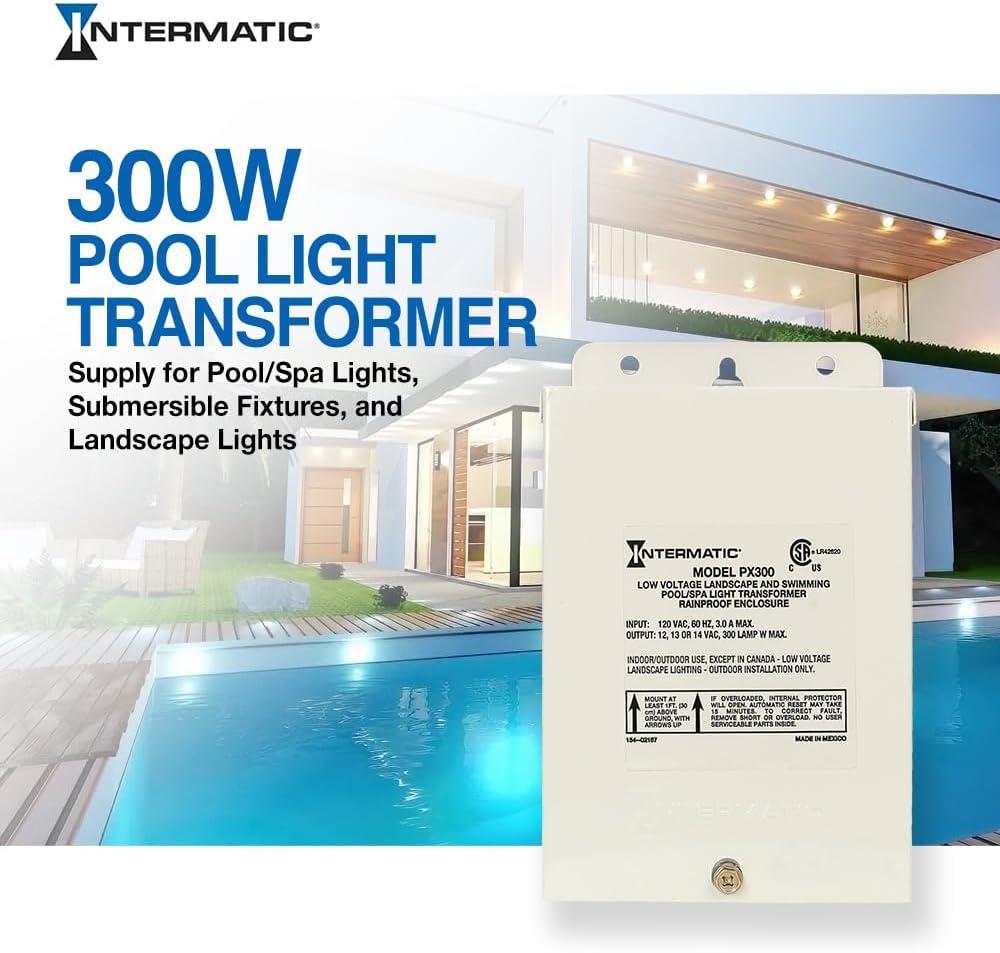 Intermatic Transformer,1 Phase,300VA,12V Out PX300