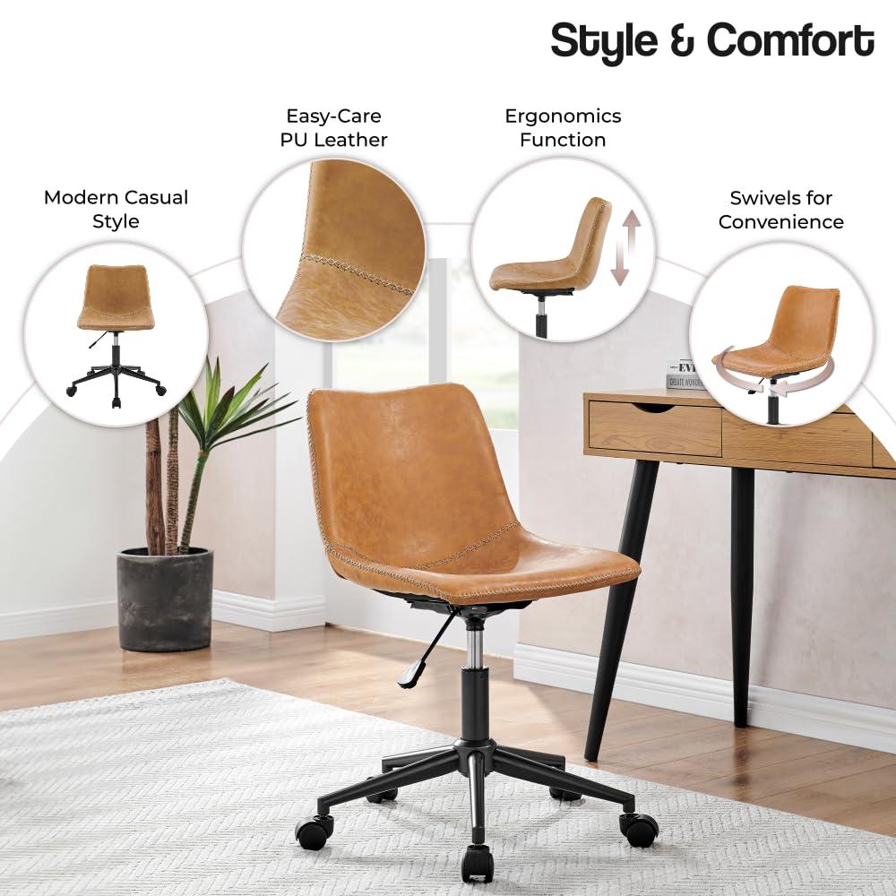 New Pacific Direct Clarke PU Swivel Office Chair