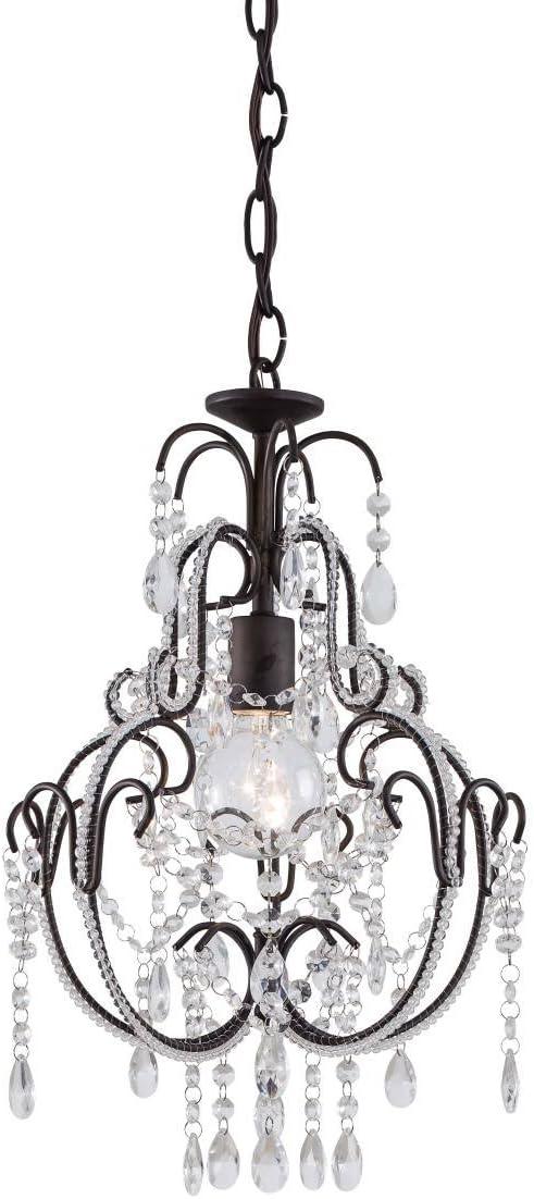 Minka Lavery Taylor Bronze With Fluted Piastra Glass Chandelier