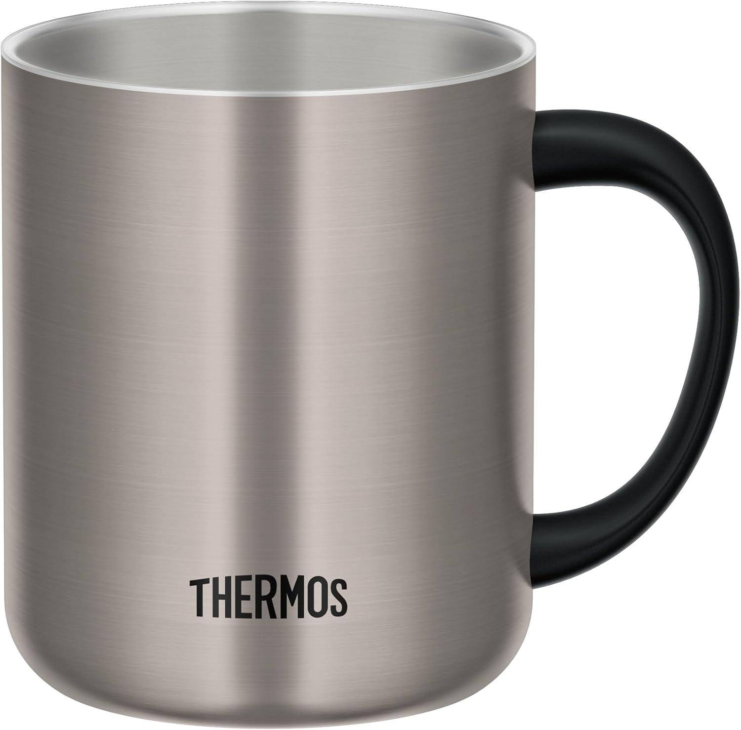 450ml Stainless Steel Matte Insulated Travel Mug with Handle