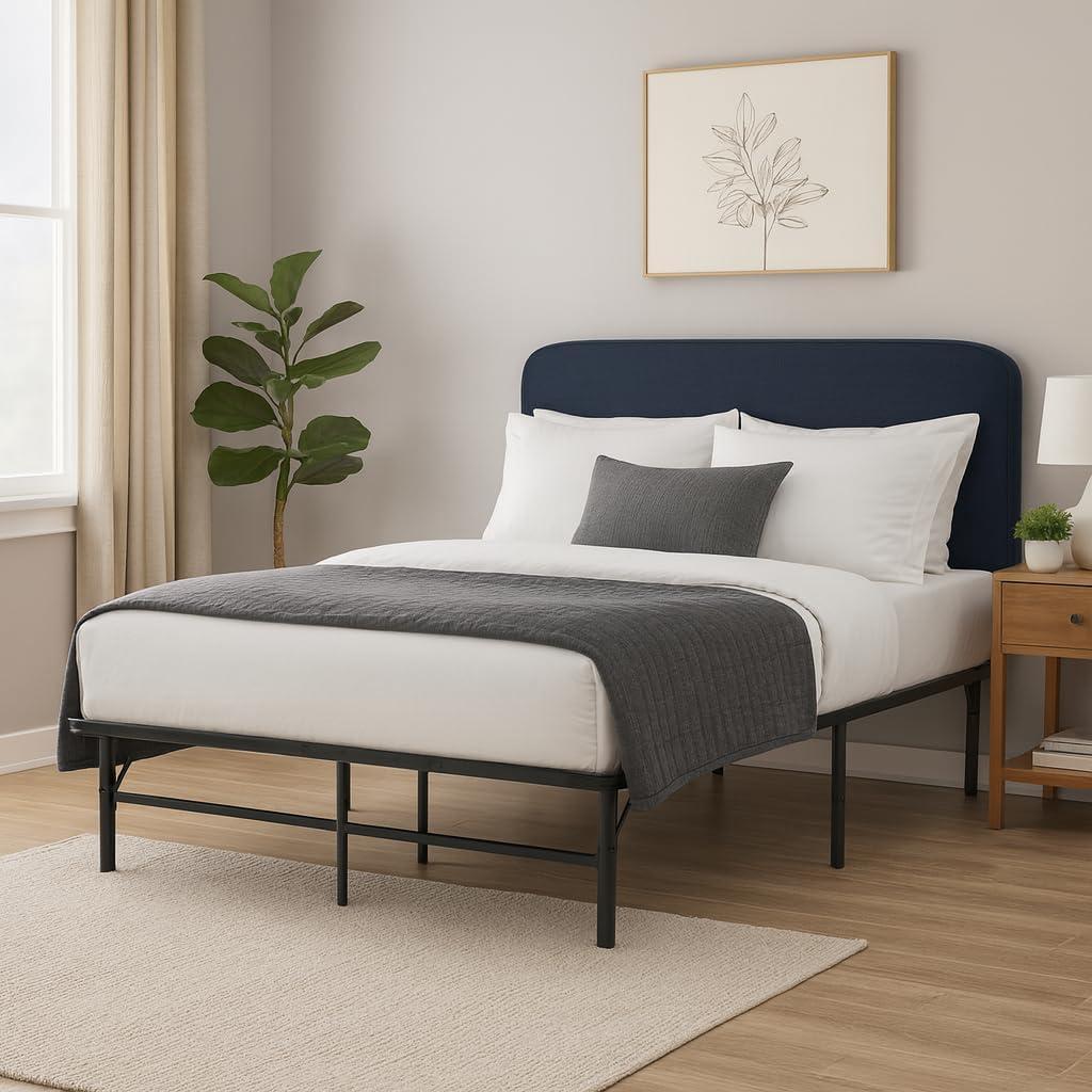 Alwyn Home Muscoy 14" Foldable Steel Bed Frame, No Box Spring Needed, Underbed Storage , Easy Assembly