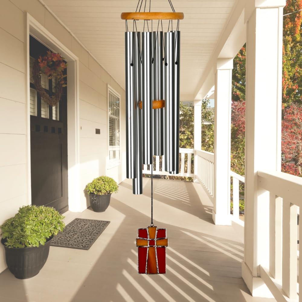 Woodstock Windchimes Original Amazing Grace Chime, Wind Chimes For Outside, Wind Chimes For Garden, Patio, and Outdoor Decor, 28"L