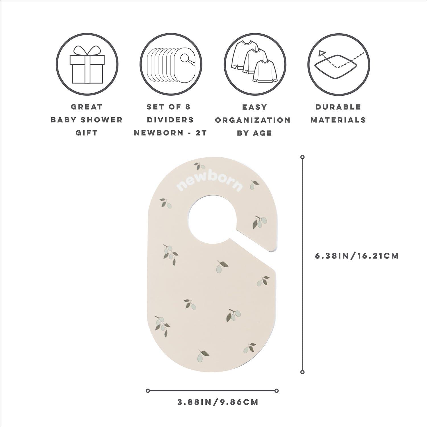 Olive Baby Clothes Organizer Closet Dividers Set of 8