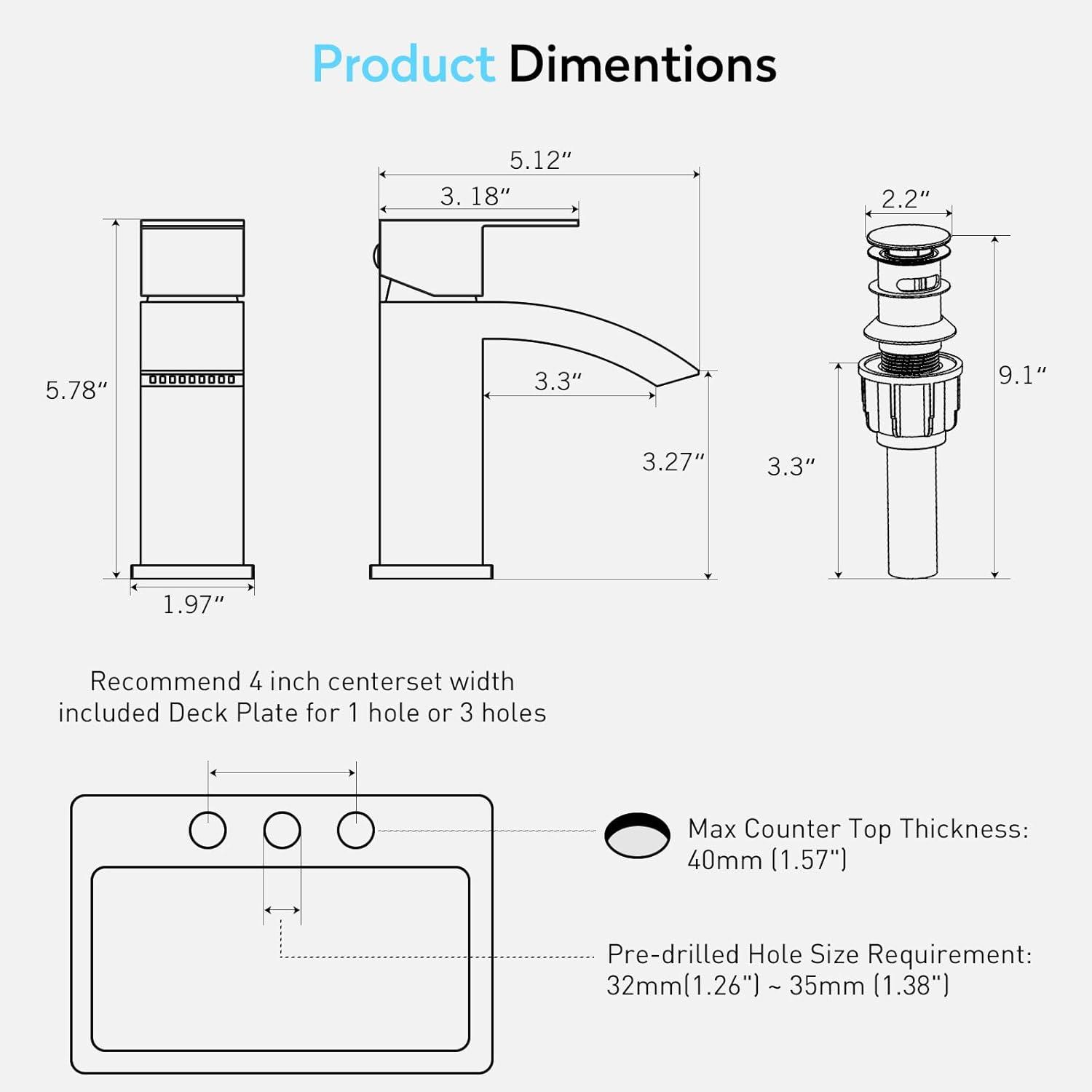 Single-Hole Single-handle Bathroom Faucet