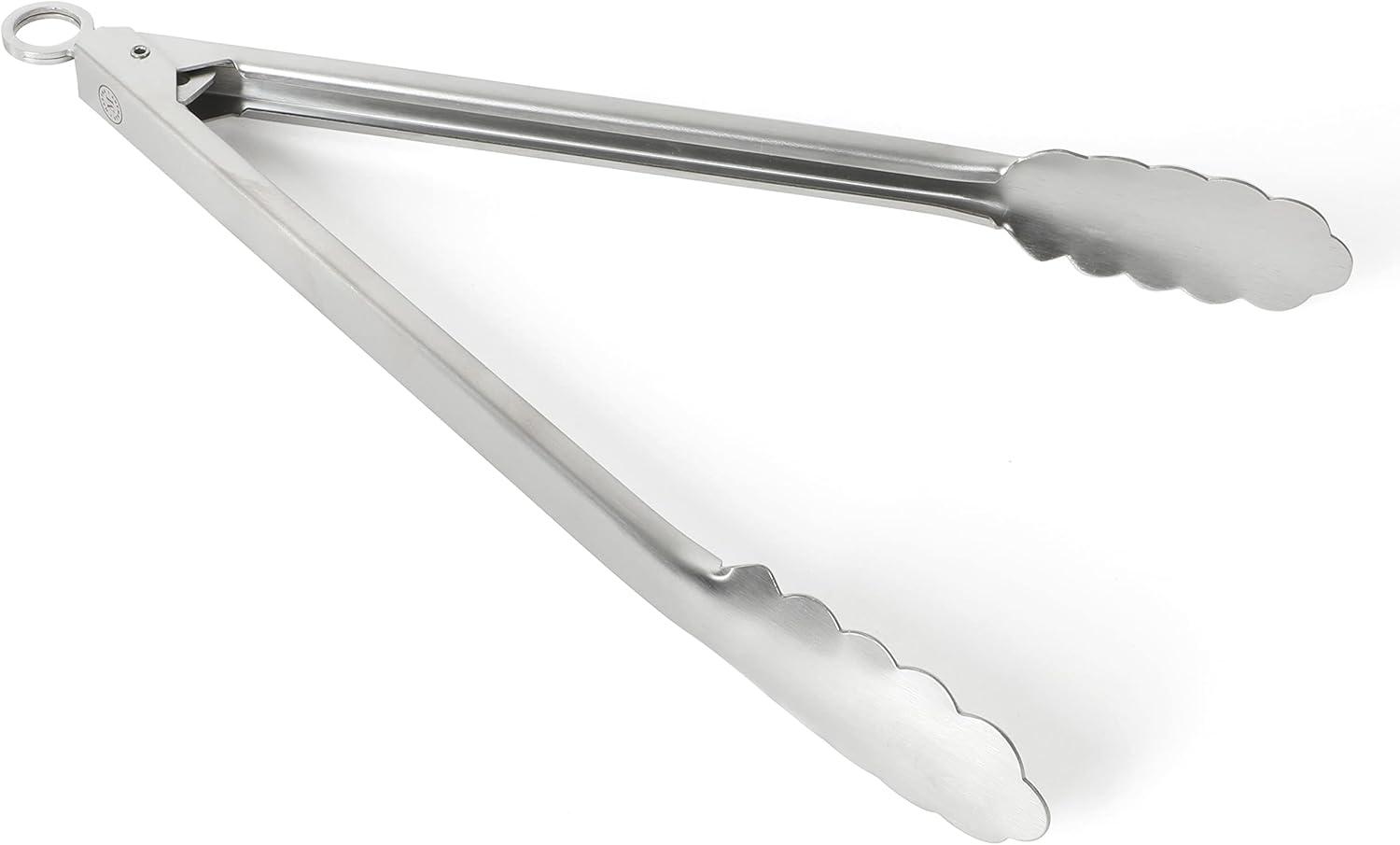 Martha Stewart 12" Stainless Steel Easy-Lock Kitchen Tongs