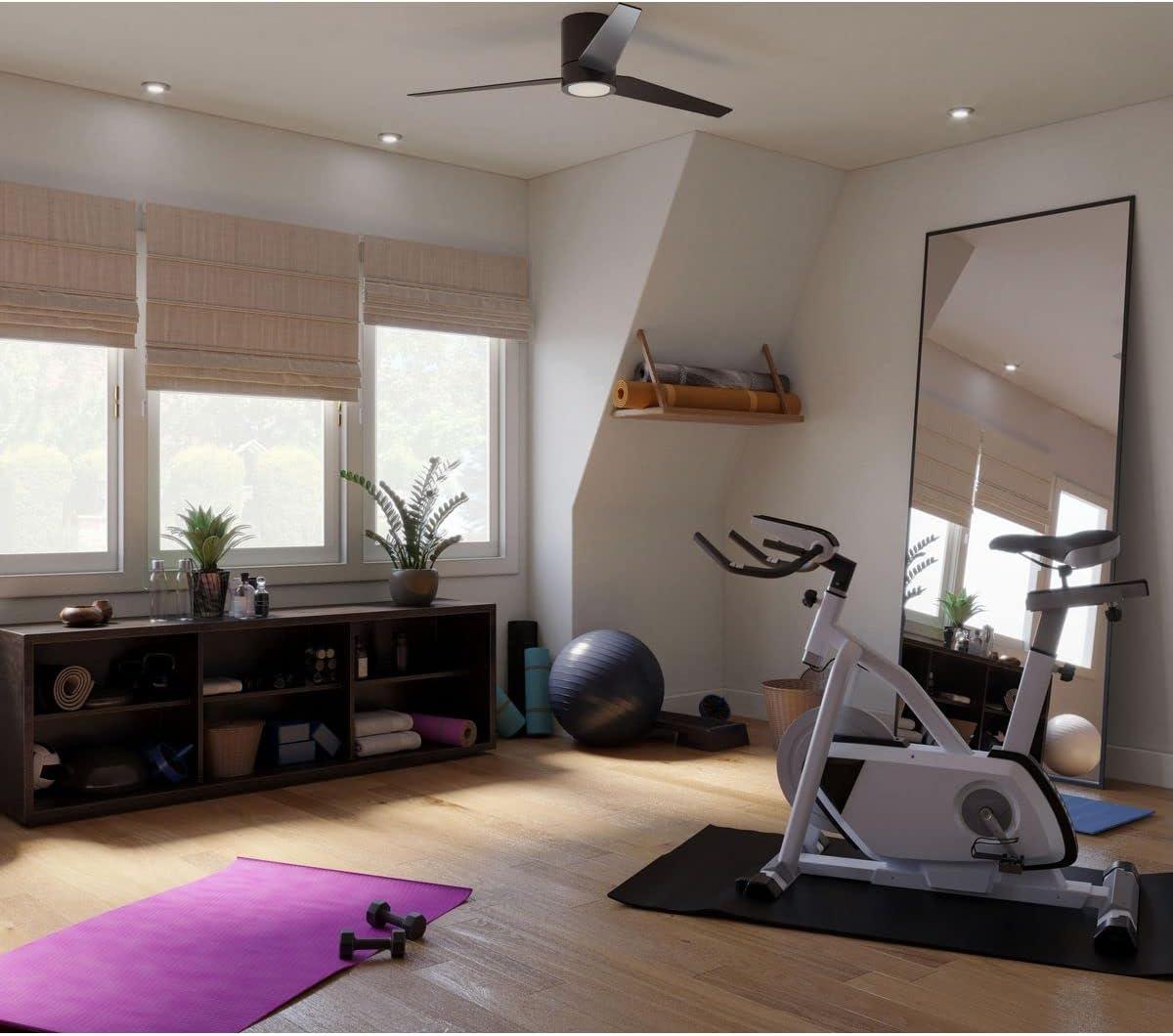 Braden 56" Integrated LED Indoor Satin White Mid-Century Modern Ceiling Fan with Light Kit and White Opal Shade and Remote Control