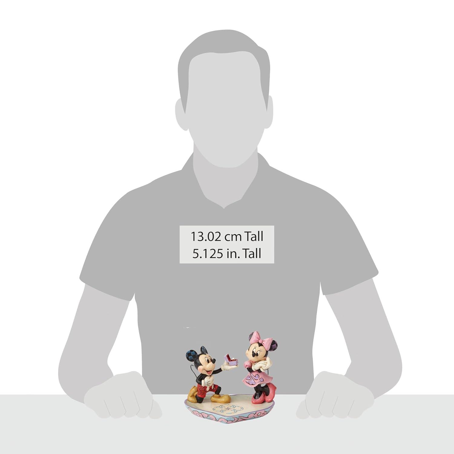 Jim Shore Jim Shore Disney Traditions Mickey& Minnie Proposal Ring Dish 5in H