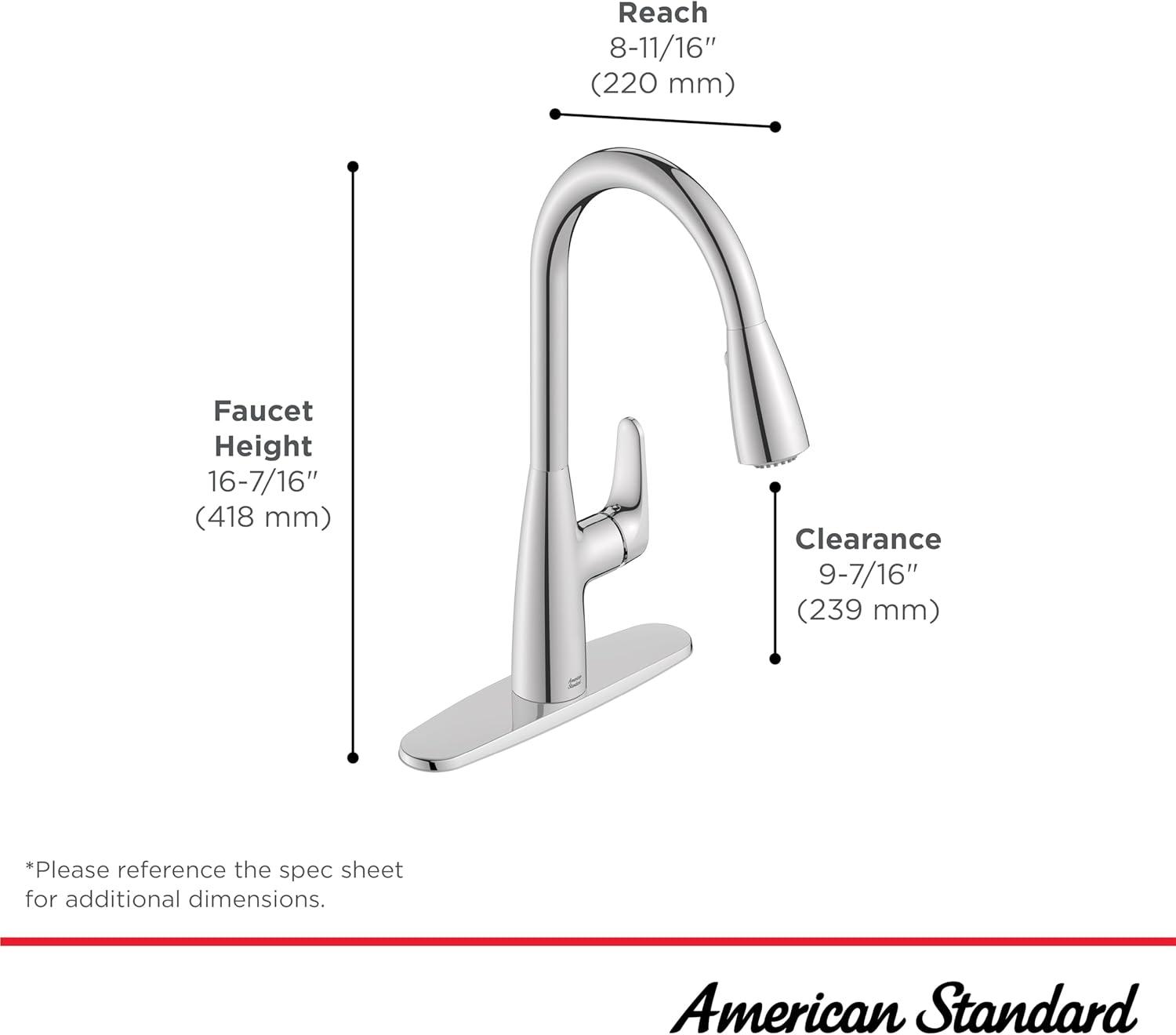 Stainless Steel Single-Handle Pull-Down Kitchen Faucet with Spray